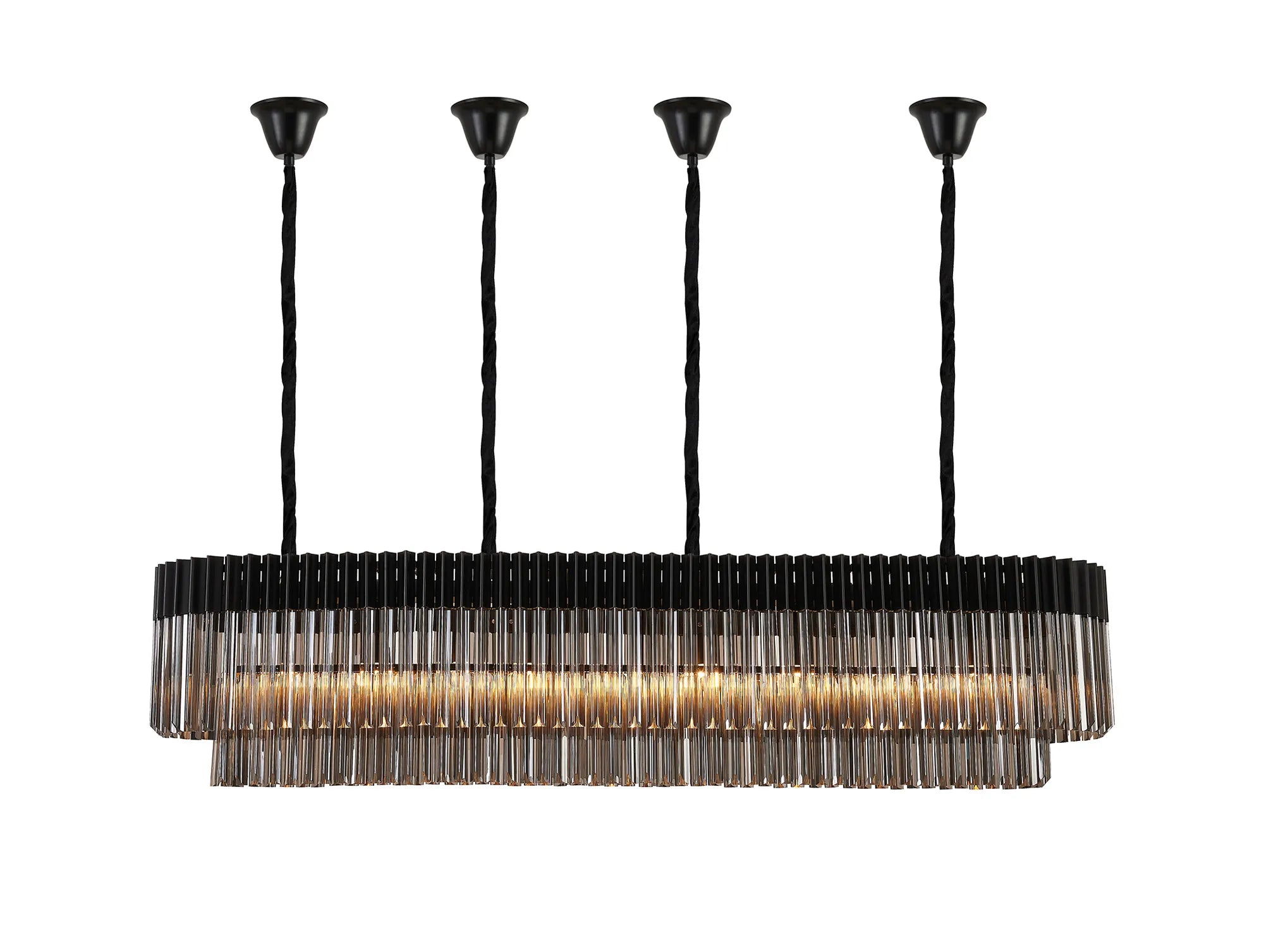 Georgia Bell Cup Linear Pendant, 9/10/ 13/16 Light E14- Matt Black/Brass/Polished Nickel
