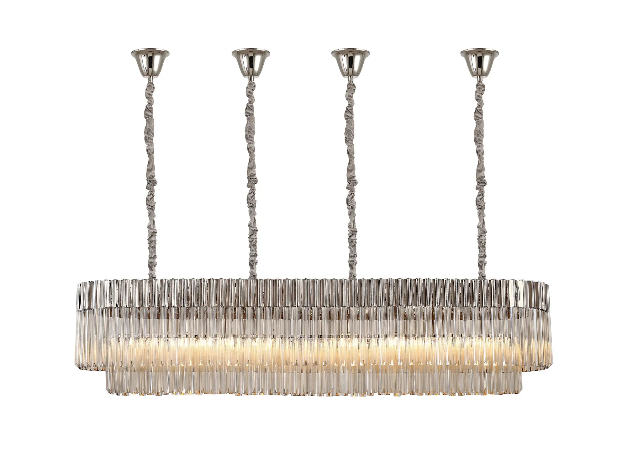 Georgia Bell Cup Linear Pendant, 9/10/ 13/16 Light E14- Matt Black/Brass/Polished Nickel