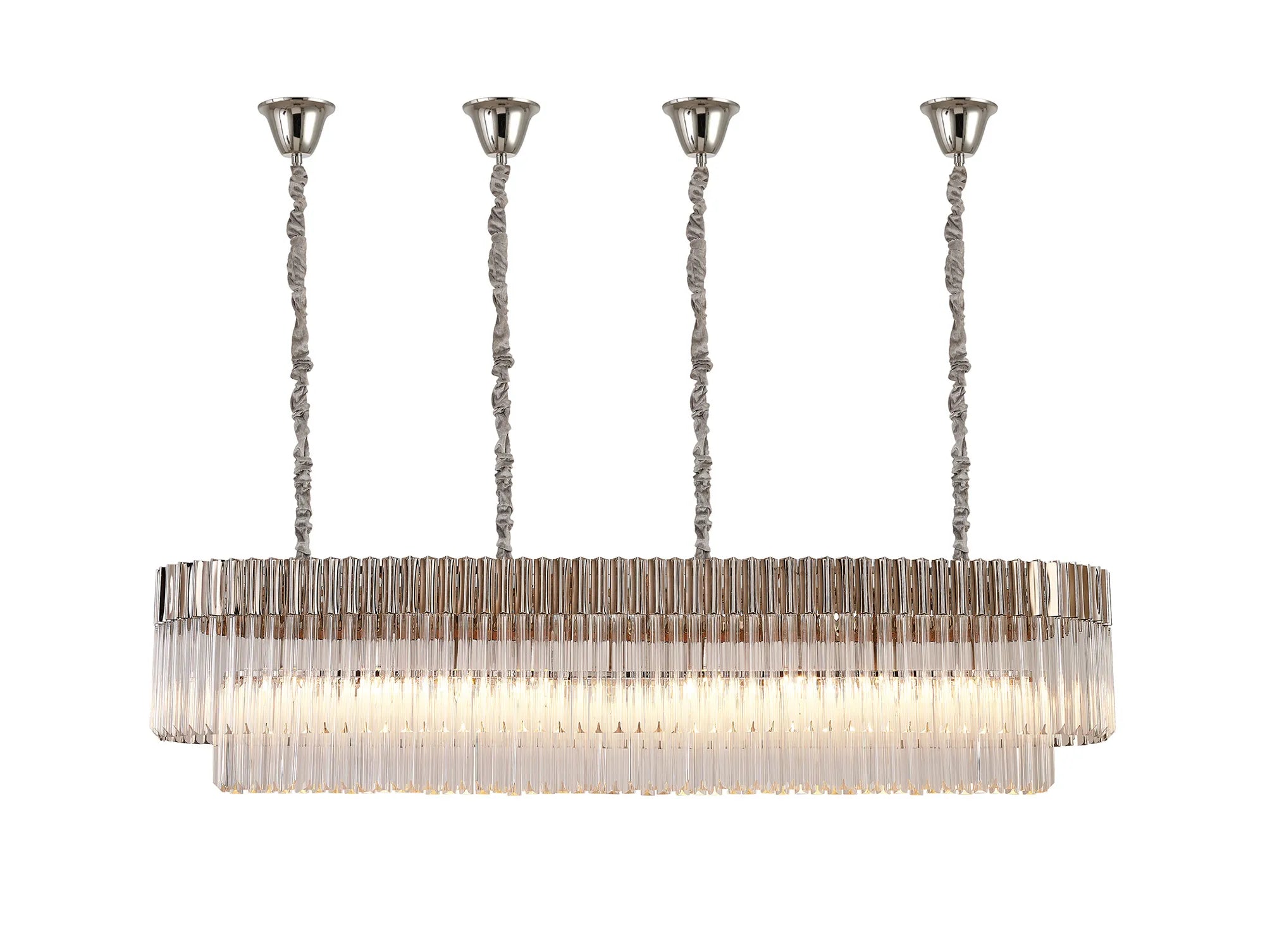 Georgia Bell Cup Linear Pendant, 9/10/ 13/16 Light E14- Matt Black/Brass/Polished Nickel