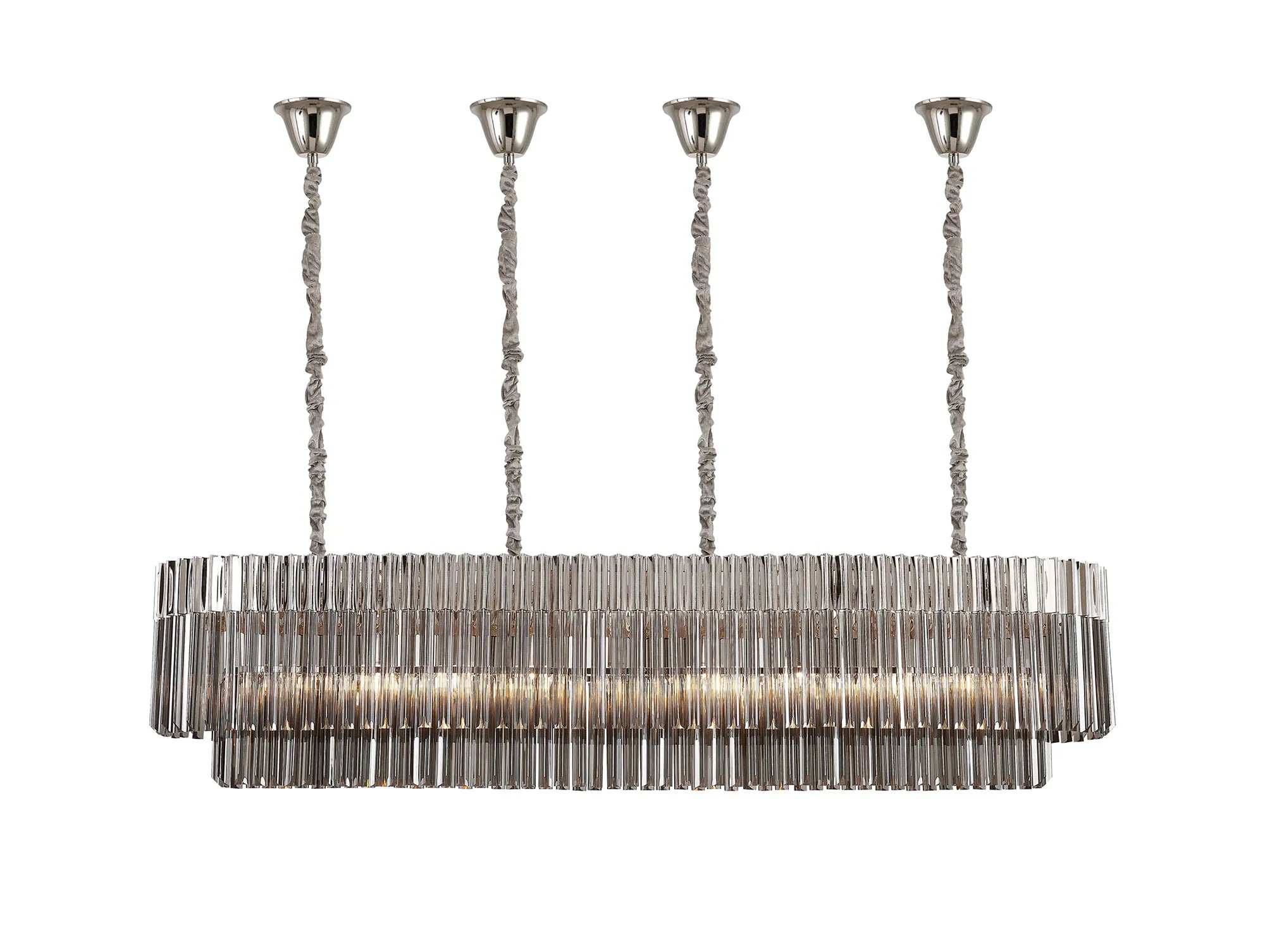Georgia Bell Cup Linear Pendant, 9/10/ 13/16 Light E14- Matt Black/Brass/Polished Nickel