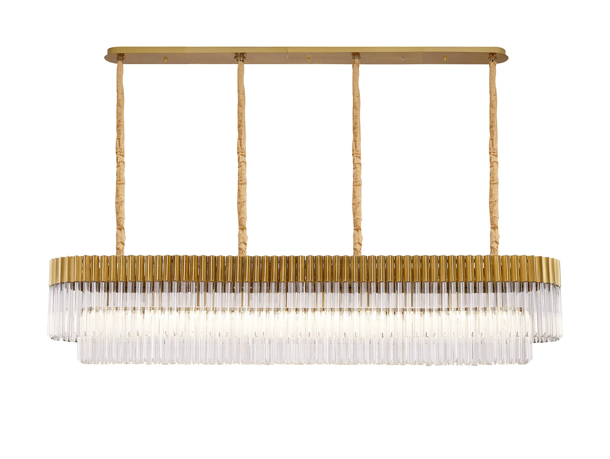 Georgia Linear Pendant, 9/10/ 13/16 Light E14- Matt Black/Brass/Polished Nickel