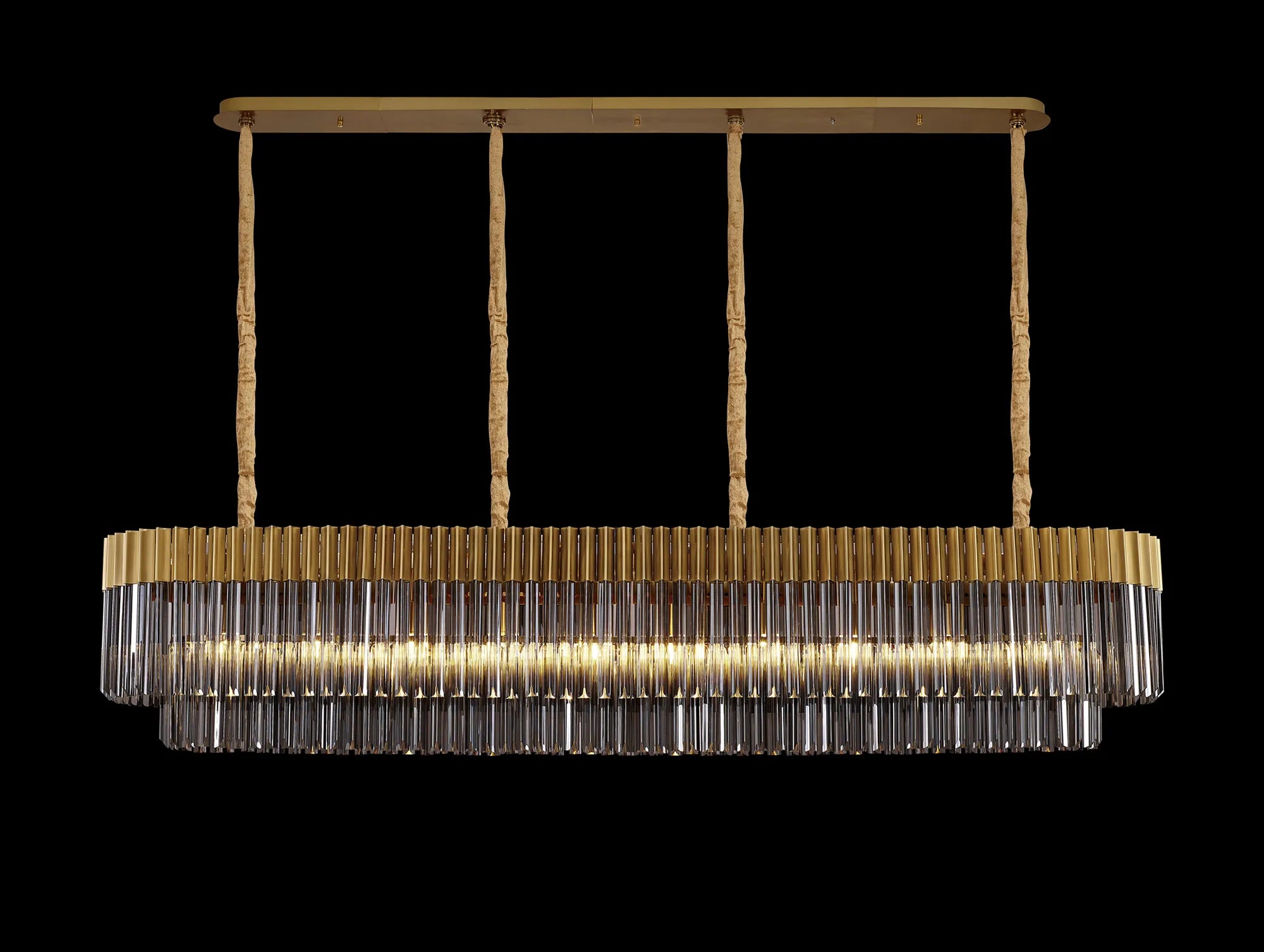 Georgia Linear Pendant, 9/10/ 13/16 Light E14- Matt Black/Brass/Polished Nickel