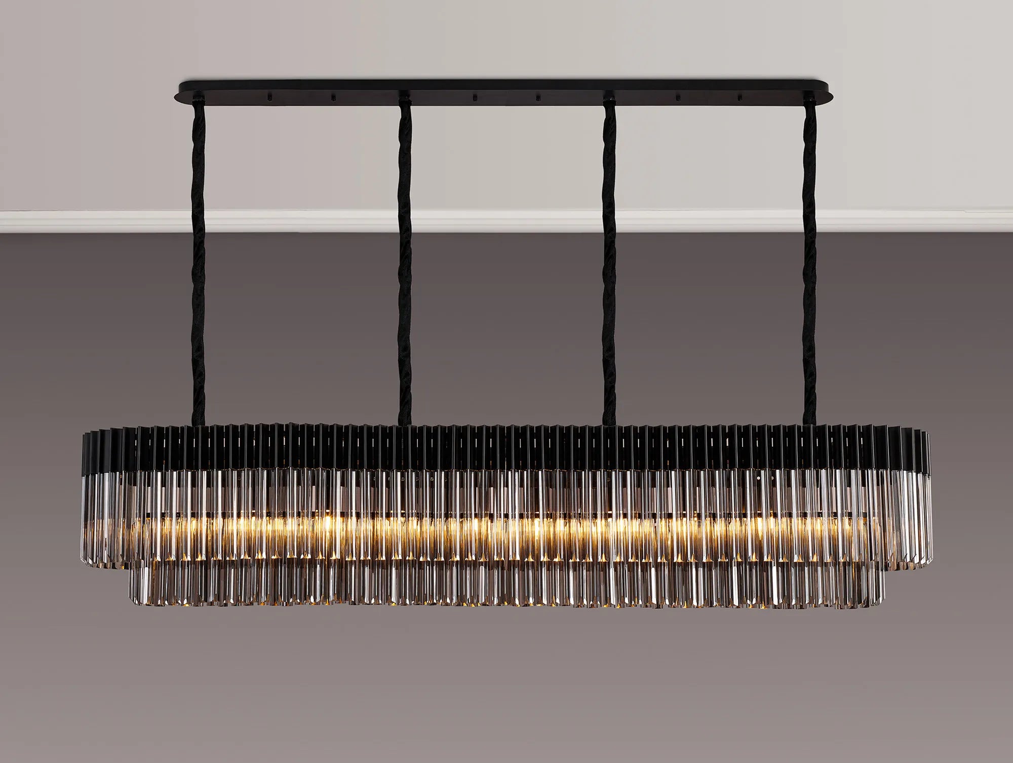 Georgia Linear Pendant, 9/10/ 13/16 Light E14- Matt Black/Brass/Polished Nickel