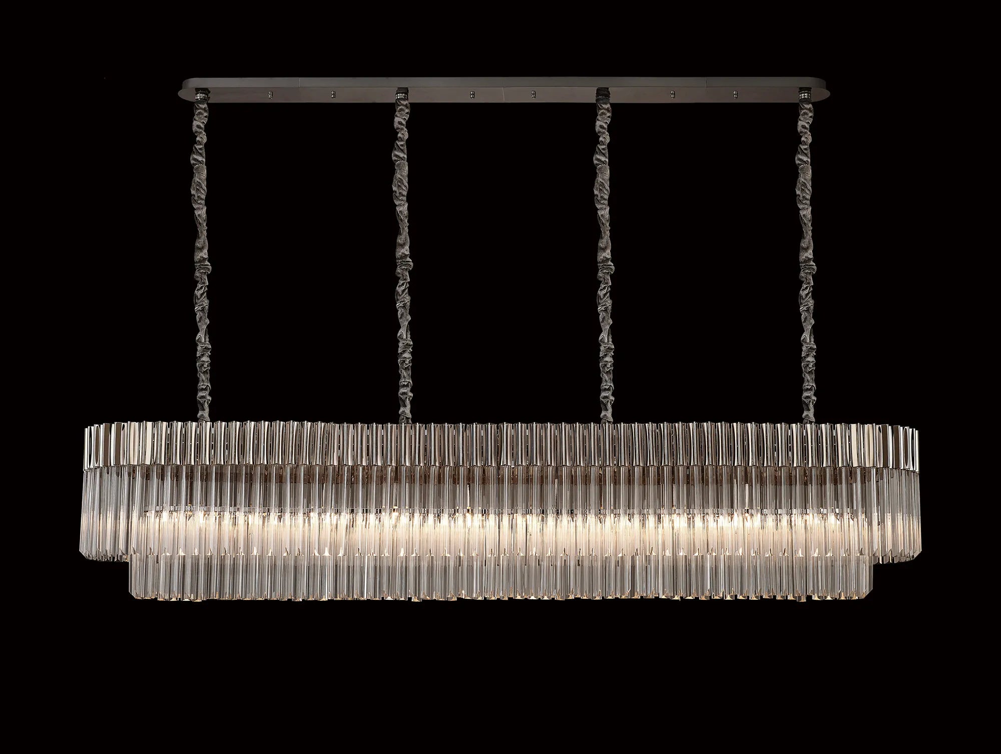 Georgia Linear Pendant, 9/10/ 13/16 Light E14- Matt Black/Brass/Polished Nickel