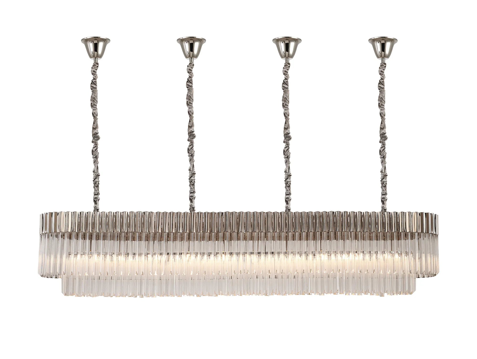 Georgia Bell Cup Linear Pendant, 9/10/ 13/16 Light E14- Matt Black/Brass/Polished Nickel