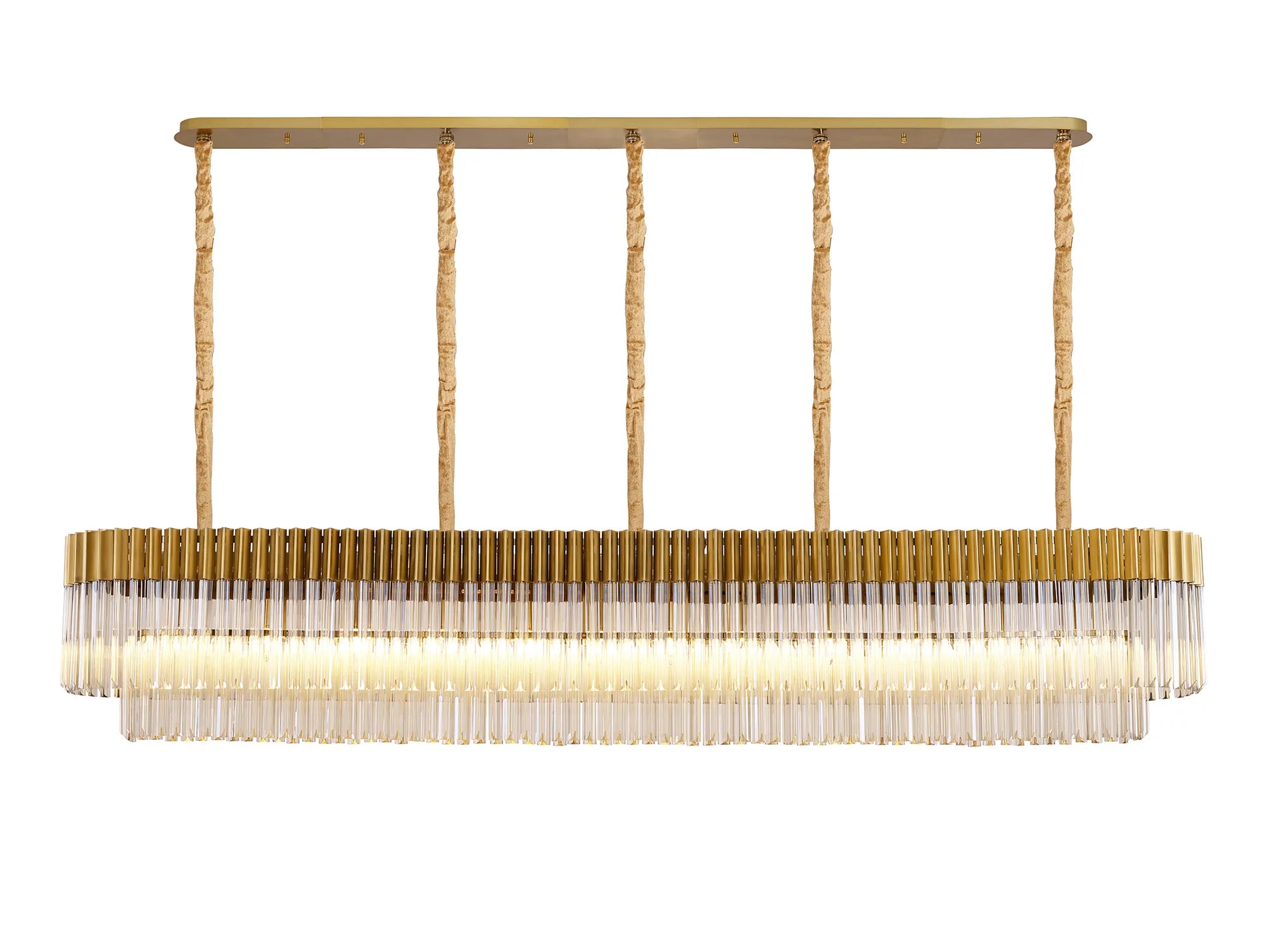 Georgia Linear Pendant, 9/10/ 13/16 Light E14- Matt Black/Brass/Polished Nickel