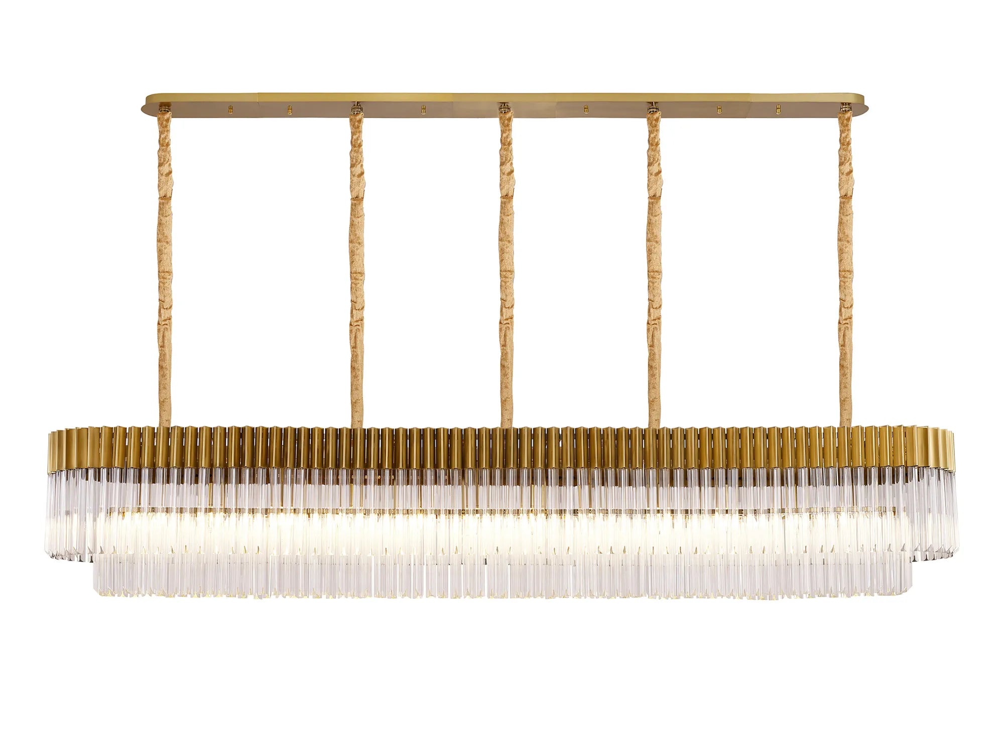 Georgia Linear Pendant, 9/10/ 13/16 Light E14- Matt Black/Brass/Polished Nickel