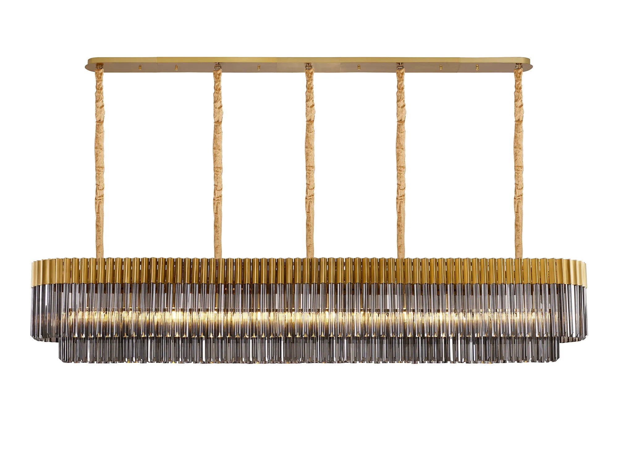 Georgia Linear Pendant, 9/10/ 13/16 Light E14- Matt Black/Brass/Polished Nickel