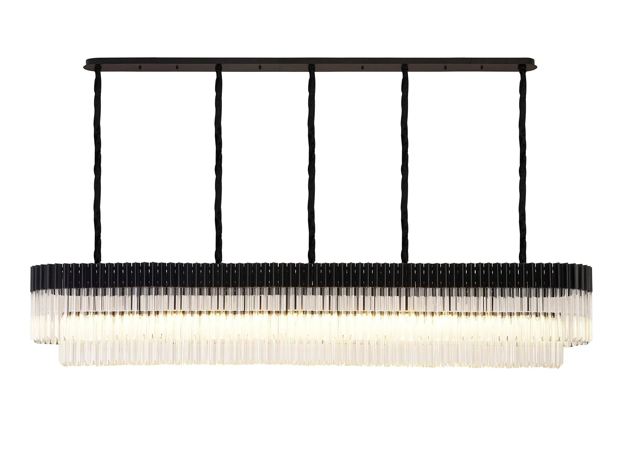 Georgia Linear Pendant, 9/10/ 13/16 Light E14- Matt Black/Brass/Polished Nickel