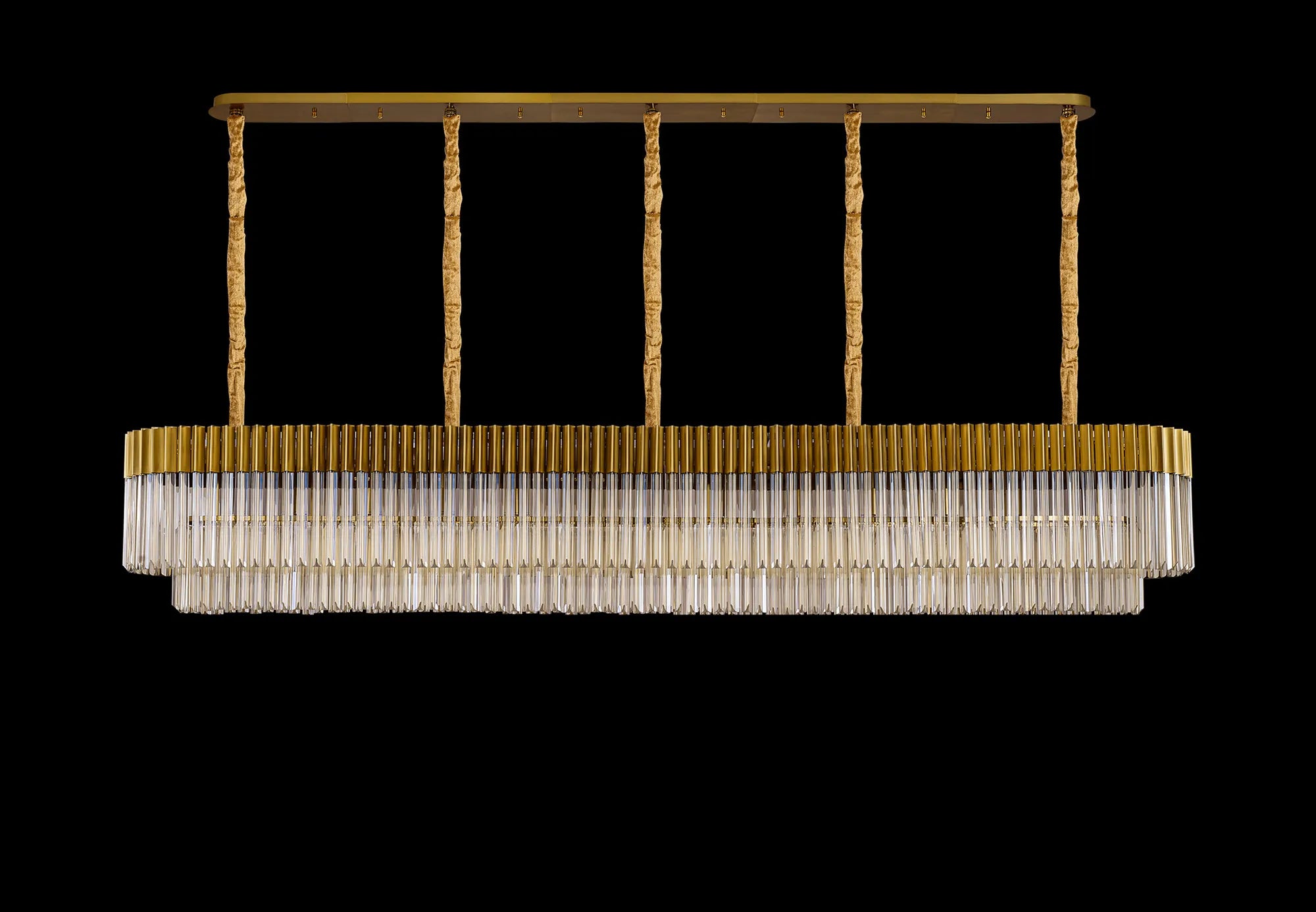 Georgia Linear Pendant, 9/10/ 13/16 Light E14- Matt Black/Brass/Polished Nickel