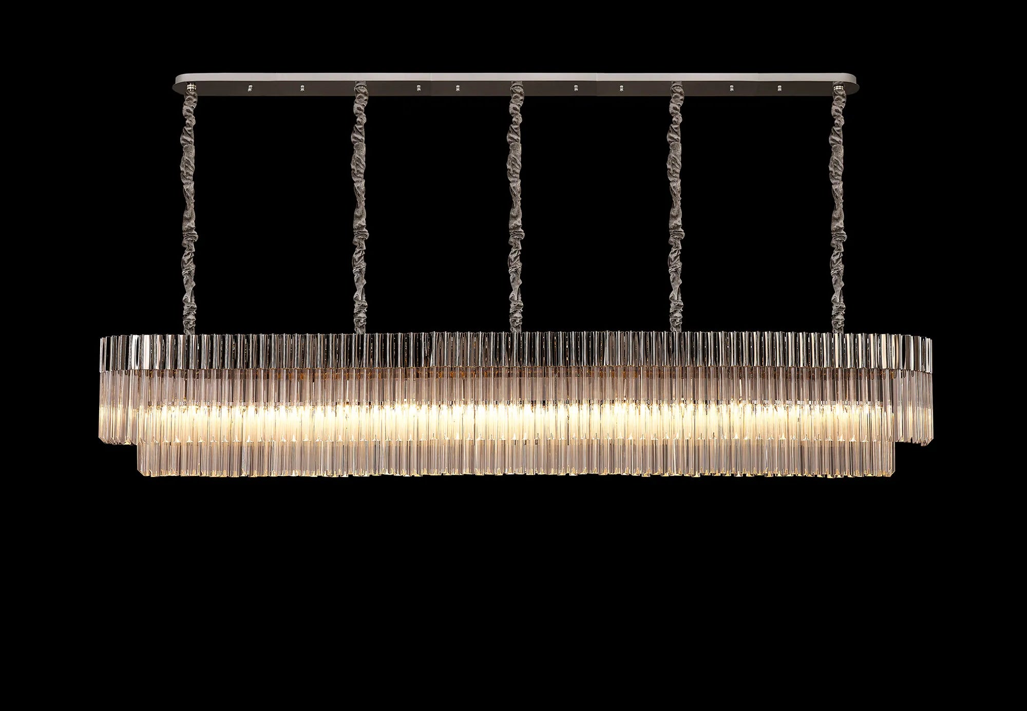 Georgia Linear Pendant, 9/10/ 13/16 Light E14- Matt Black/Brass/Polished Nickel