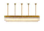 Georgia Bell Cup Linear Pendant, 9/10/ 13/16 Light E14- Matt Black/Brass/Polished Nickel