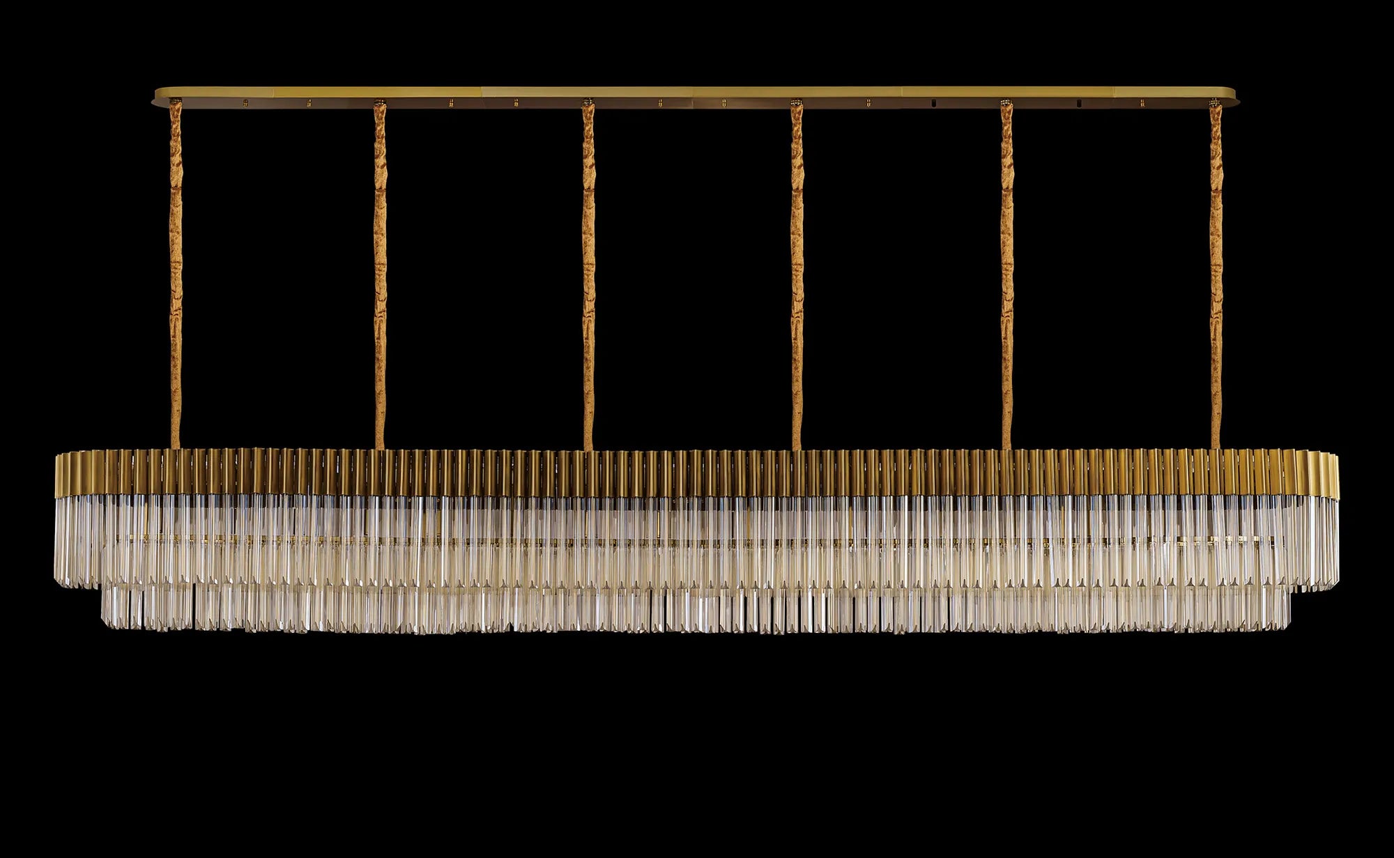 Georgia Linear Pendant, 9/10/ 13/16 Light E14- Matt Black/Brass/Polished Nickel