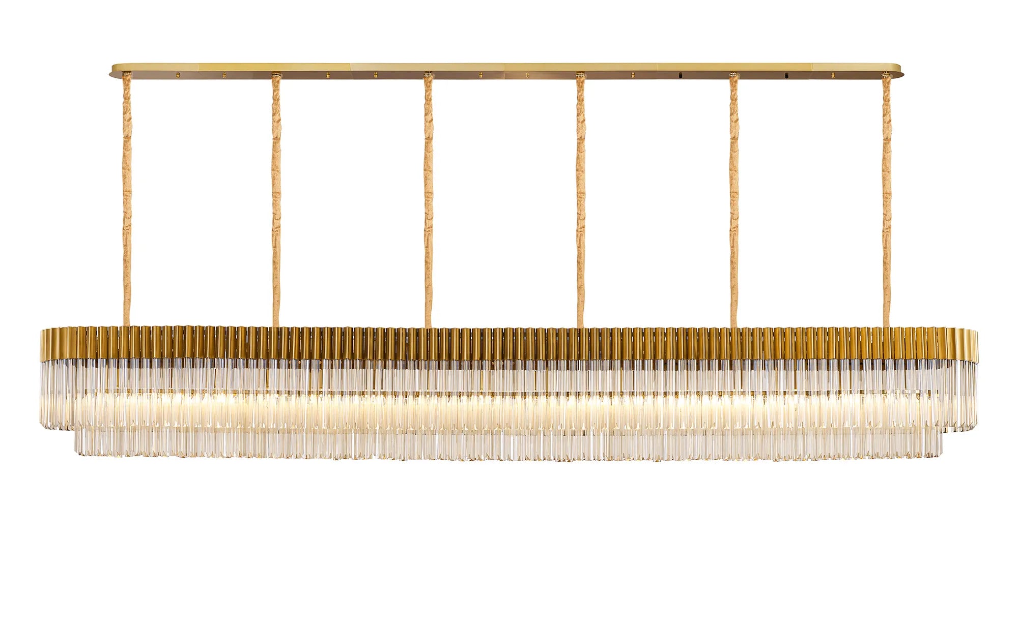 Georgia Linear Pendant, 9/10/ 13/16 Light E14- Matt Black/Brass/Polished Nickel