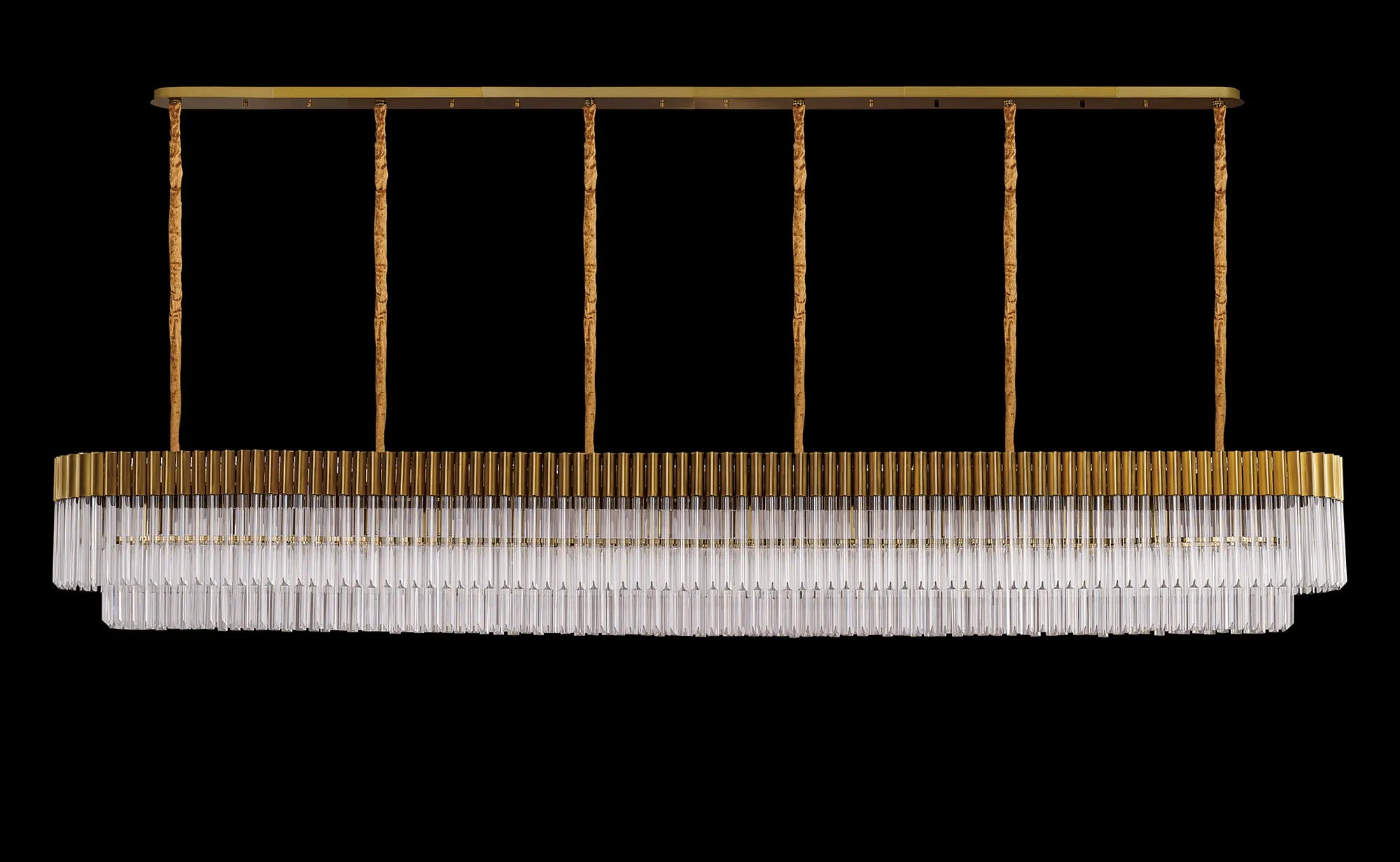 Georgia Linear Pendant, 9/10/ 13/16 Light E14- Matt Black/Brass/Polished Nickel