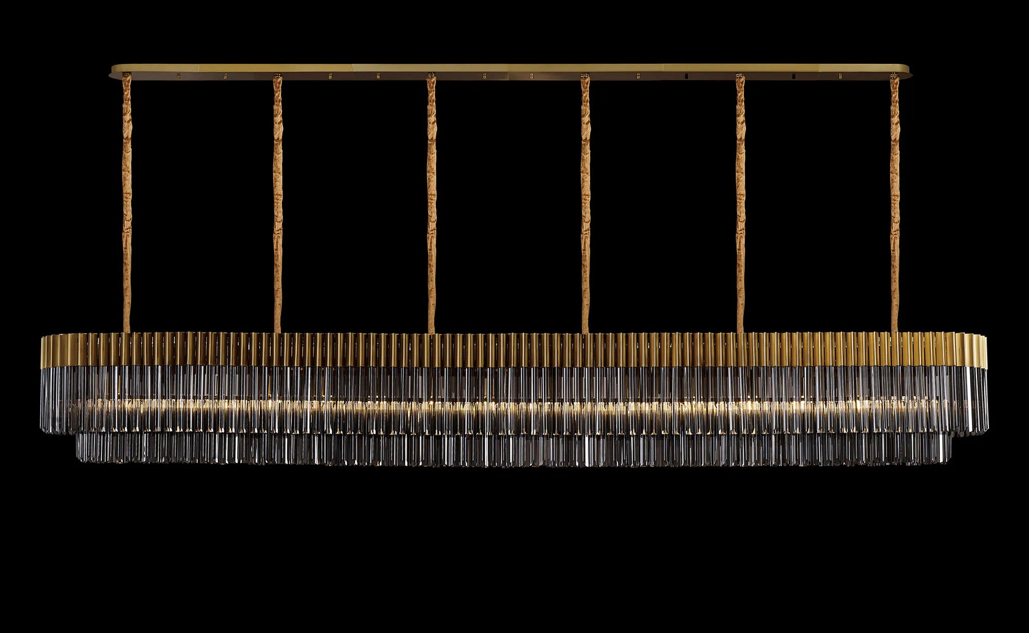 Georgia Linear Pendant, 9/10/ 13/16 Light E14- Matt Black/Brass/Polished Nickel