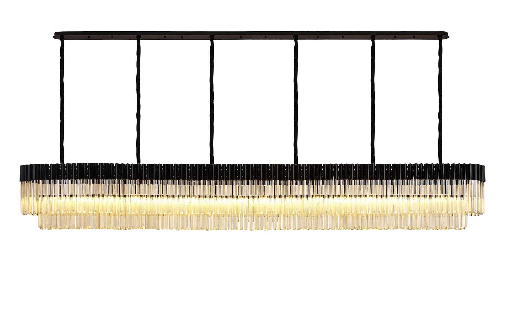 Georgia Linear Pendant, 9/10/ 13/16 Light E14- Matt Black/Brass/Polished Nickel