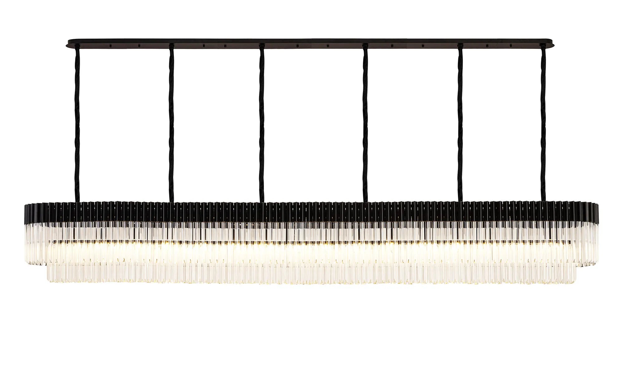 Georgia Linear Pendant, 9/10/ 13/16 Light E14- Matt Black/Brass/Polished Nickel