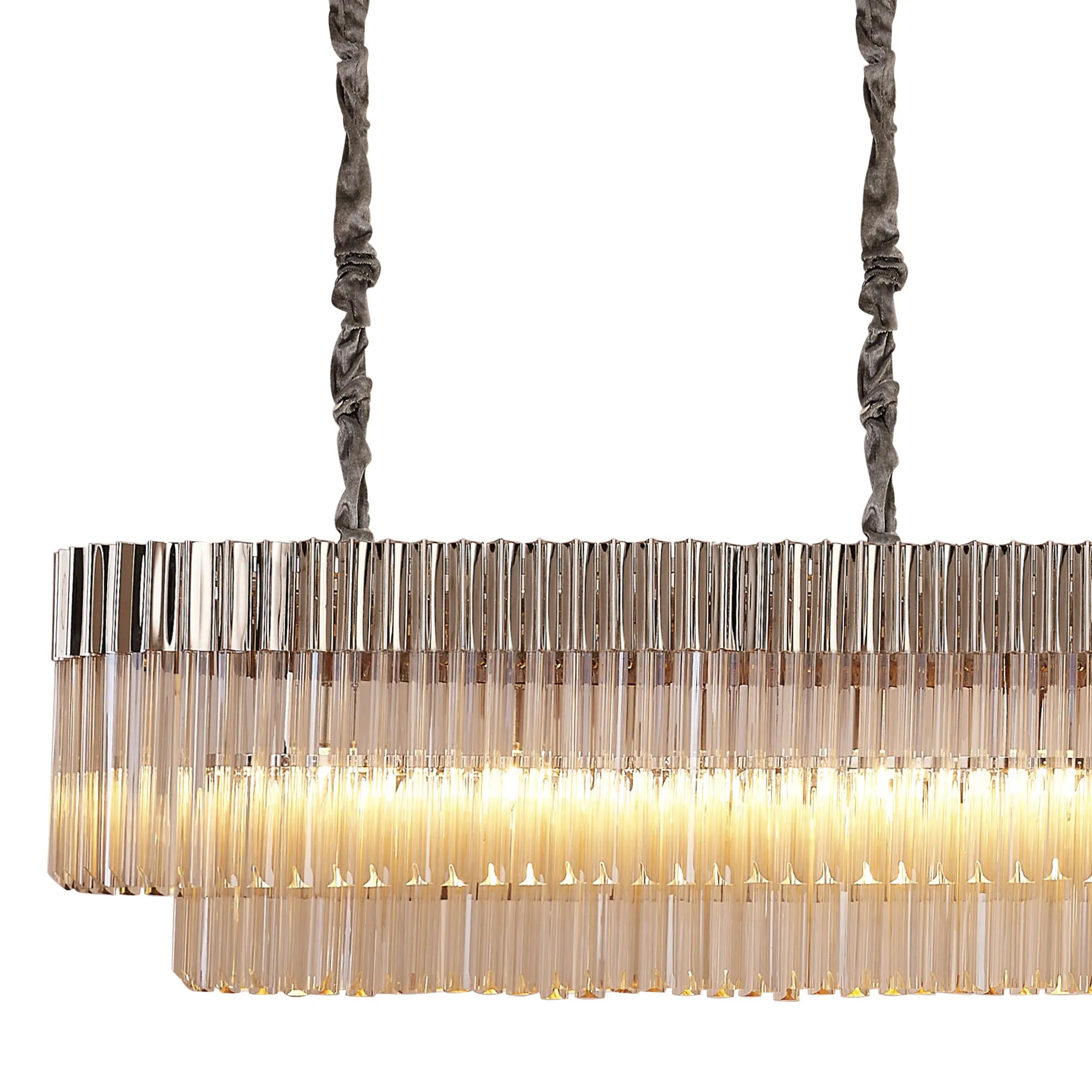 Georgia Linear Pendant, 9/10/ 13/16 Light E14- Matt Black/Brass/Polished Nickel