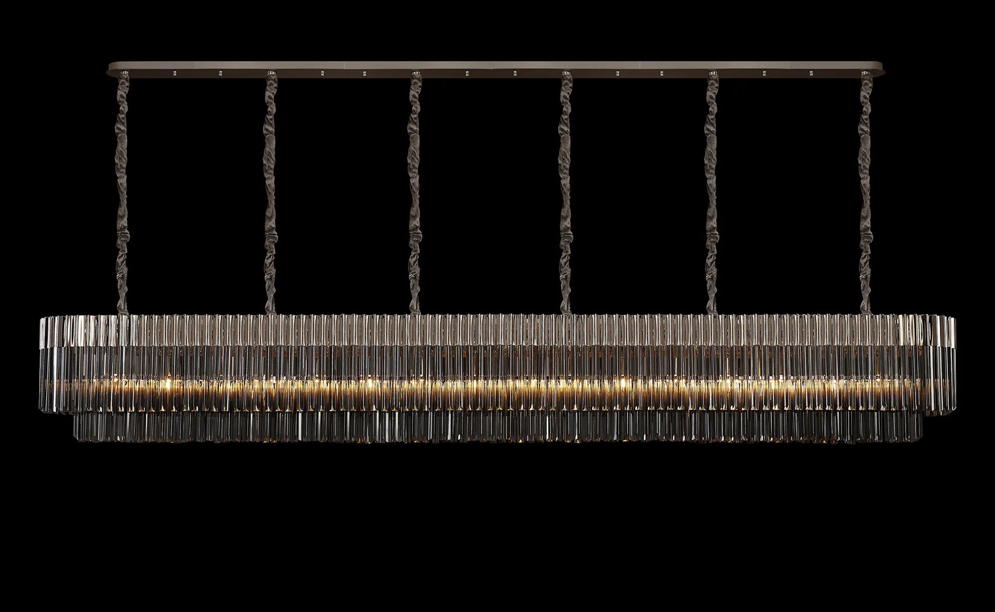 Georgia Linear Pendant, 9/10/ 13/16 Light E14- Matt Black/Brass/Polished Nickel