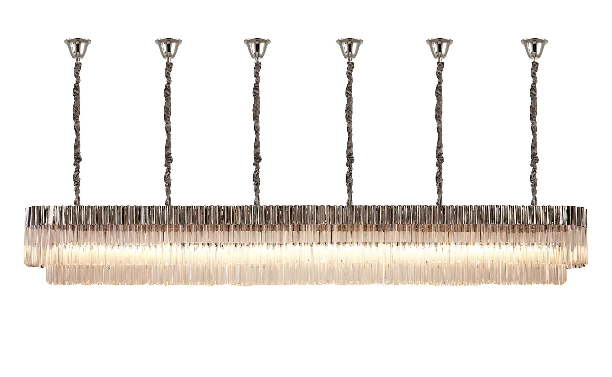 Georgia Bell Cup Linear Pendant, 9/10/ 13/16 Light E14- Matt Black/Brass/Polished Nickel