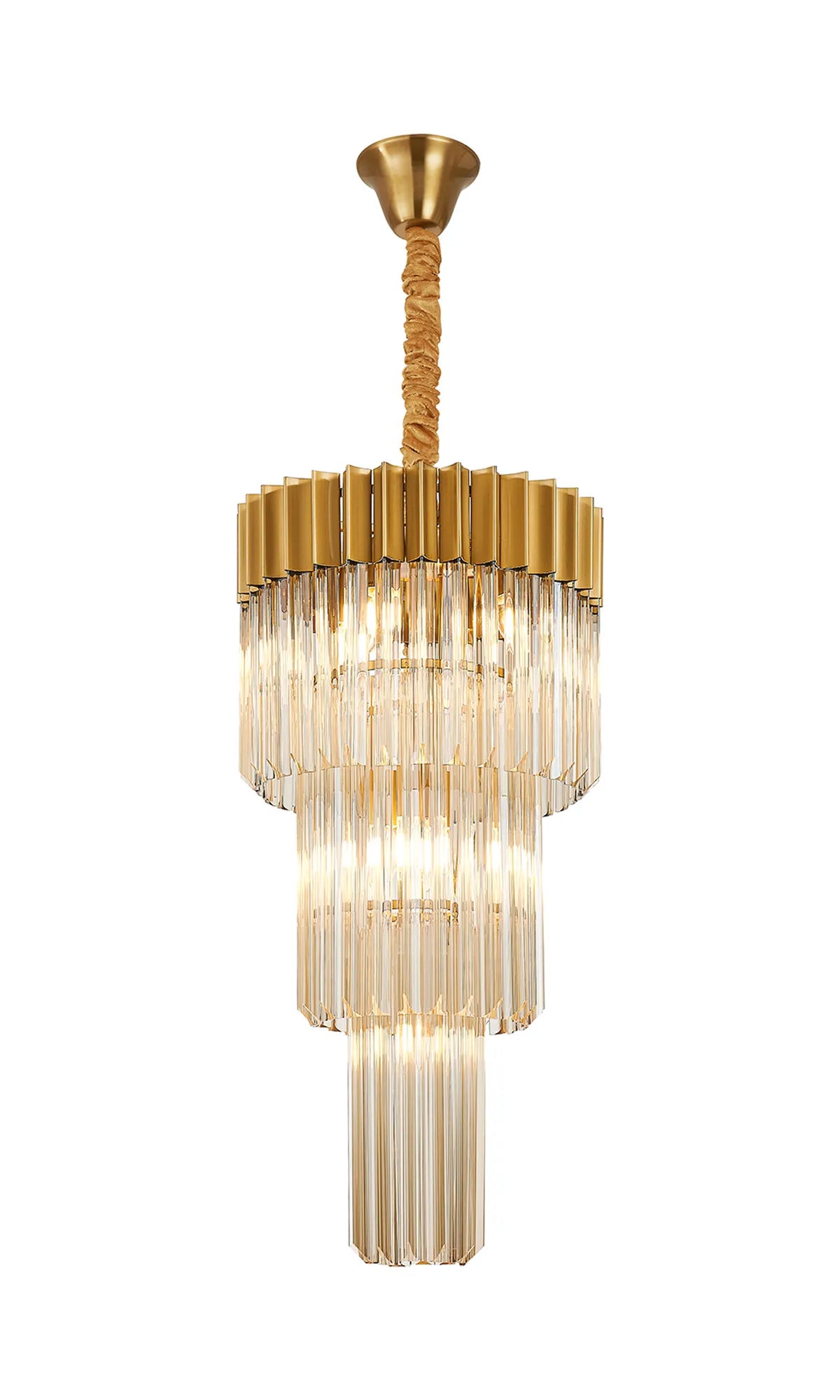 Georgia 40cm Chandelier Round 3 Tier 8 Light - Various Finishes