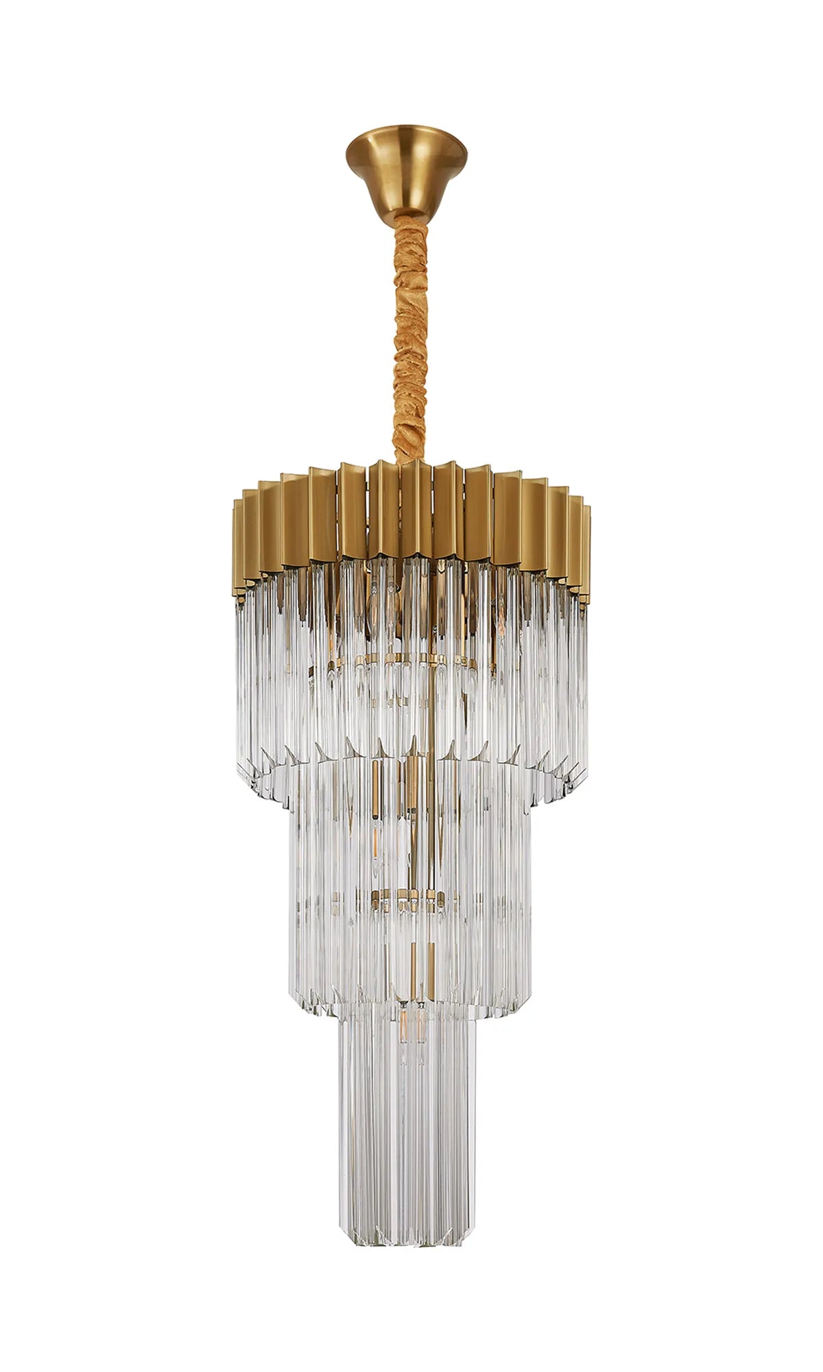 Georgia 40cm Chandelier Round 3 Tier 8 Light - Various Finishes