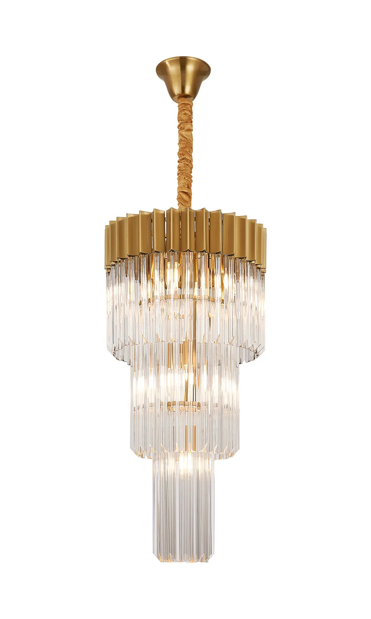 Georgia 40cm Chandelier Round 3 Tier 8 Light - Various Finishes
