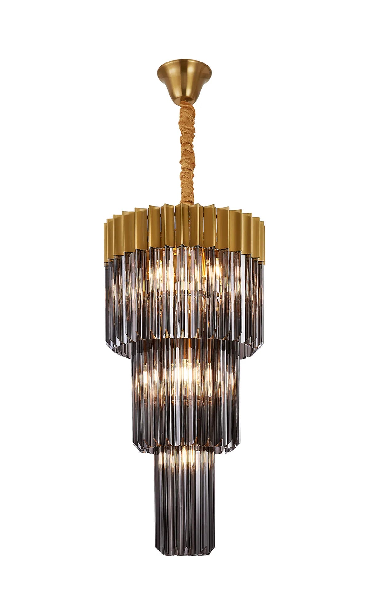 Georgia 40cm Chandelier Round 3 Tier 8 Light - Various Finishes