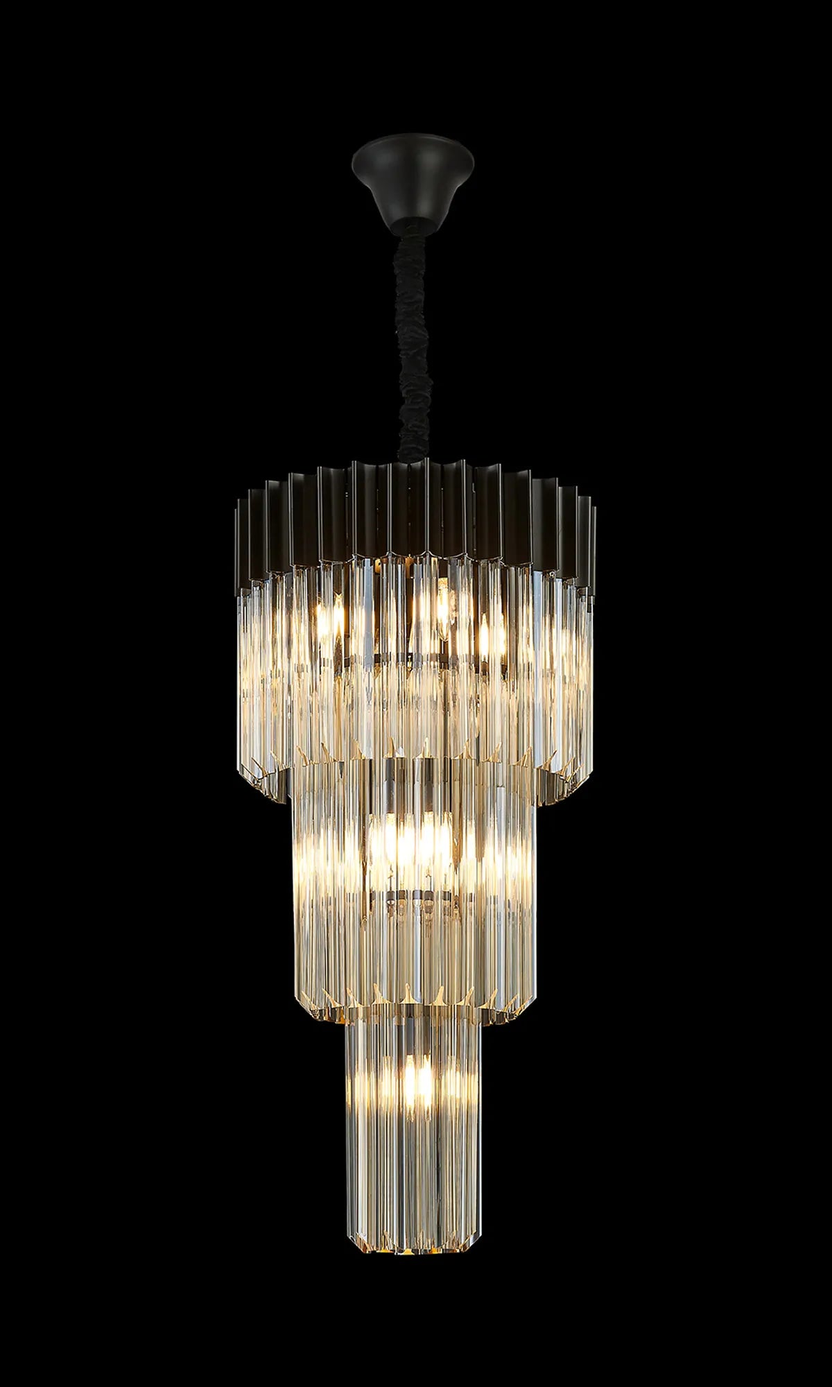 Georgia 40cm Chandelier Round 3 Tier 8 Light - Various Finishes