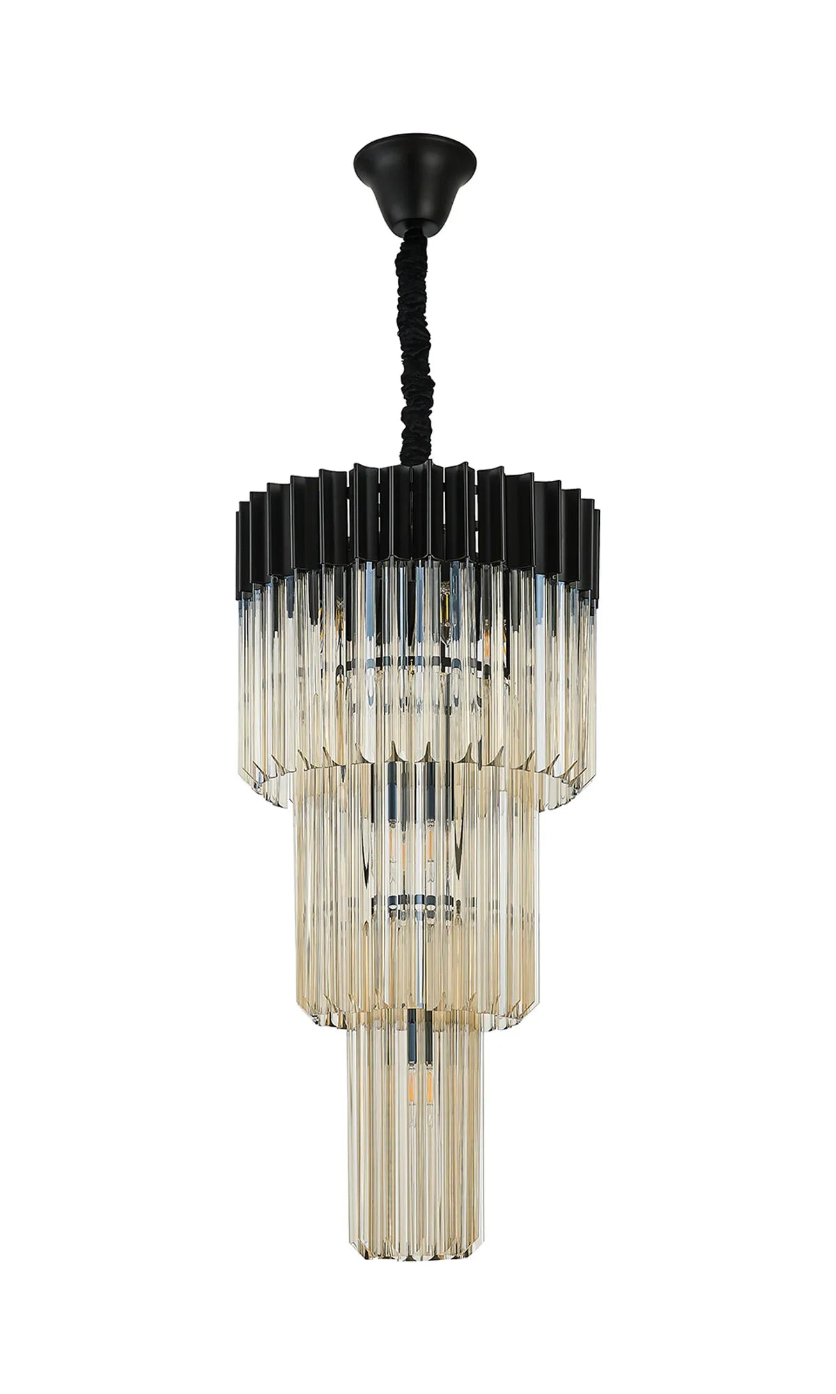 Georgia 40cm Chandelier Round 3 Tier 8 Light - Various Finishes
