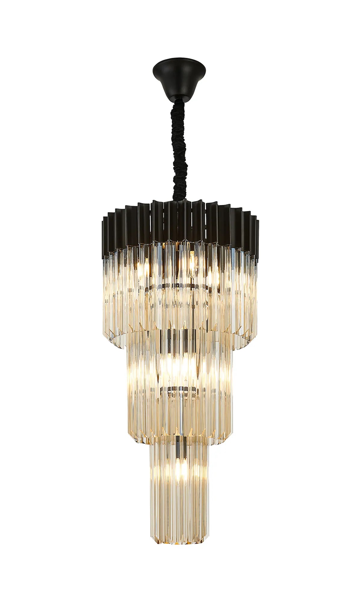 Georgia 40cm Chandelier Round 3 Tier 8 Light - Various Finishes