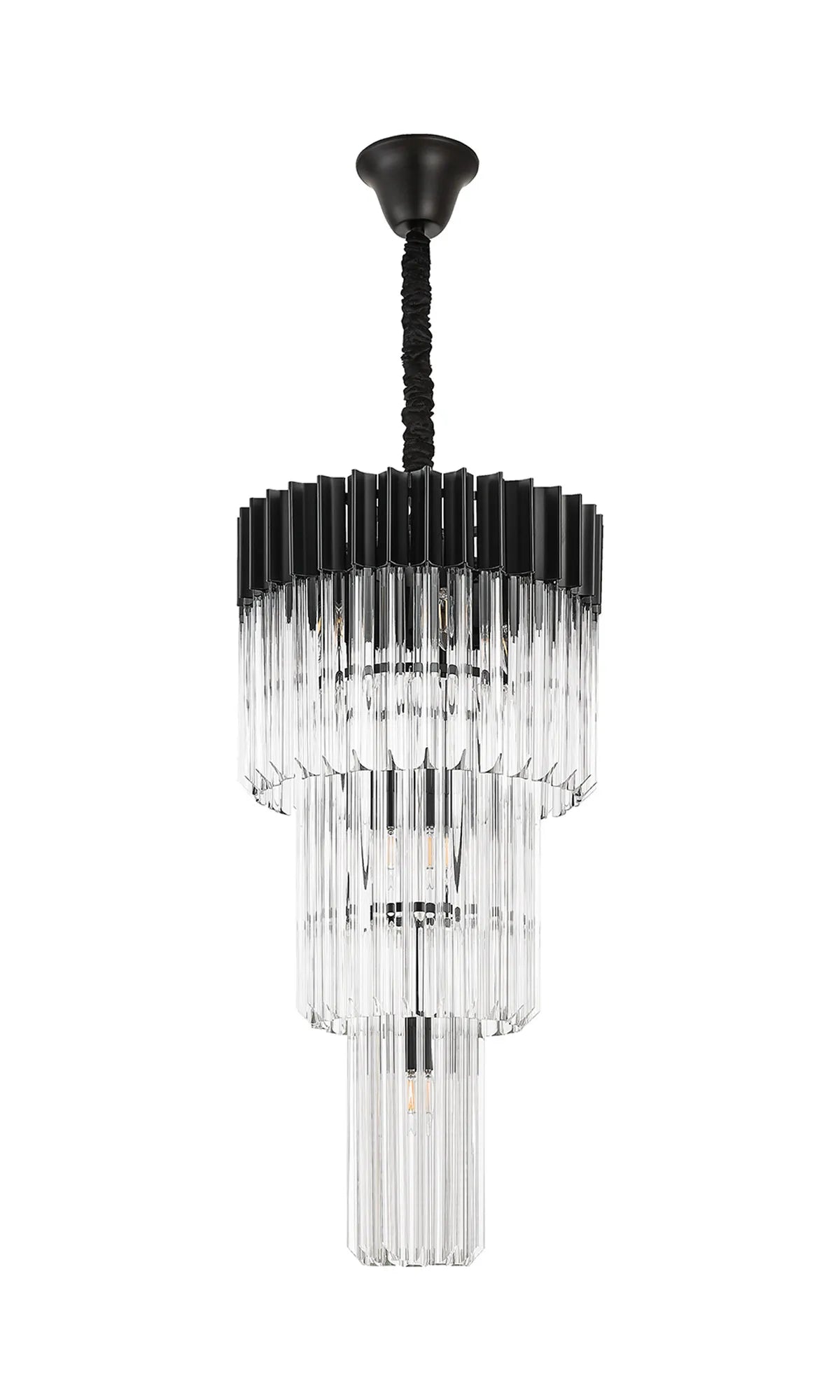 Georgia 40cm Chandelier Round 3 Tier 8 Light - Various Finishes