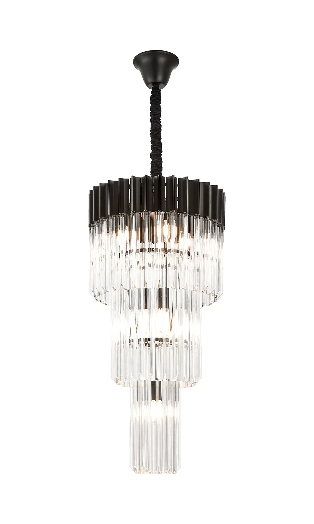 Georgia 40cm Chandelier Round 3 Tier 8 Light - Various Finishes