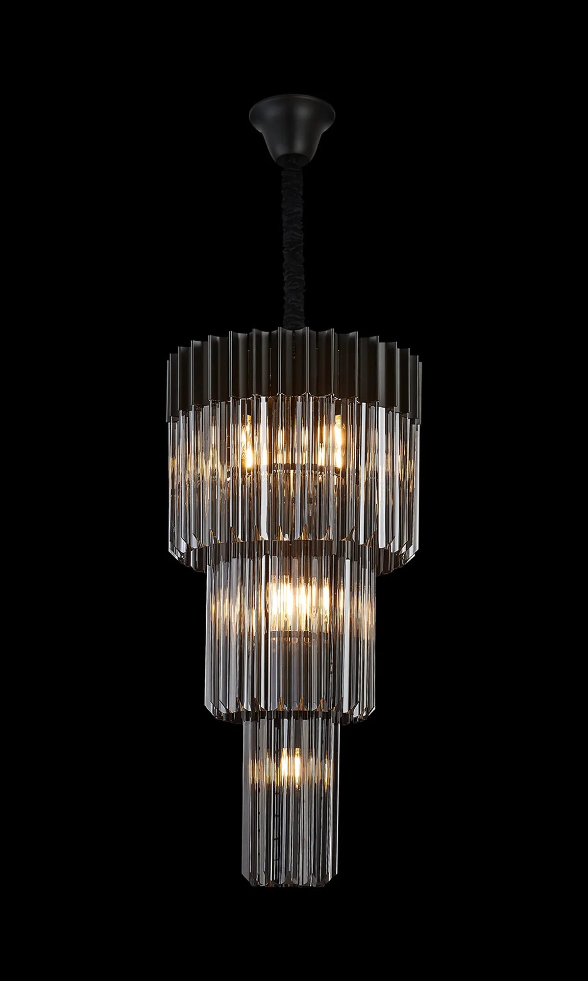 Georgia 40cm Chandelier Round 3 Tier 8 Light - Various Finishes