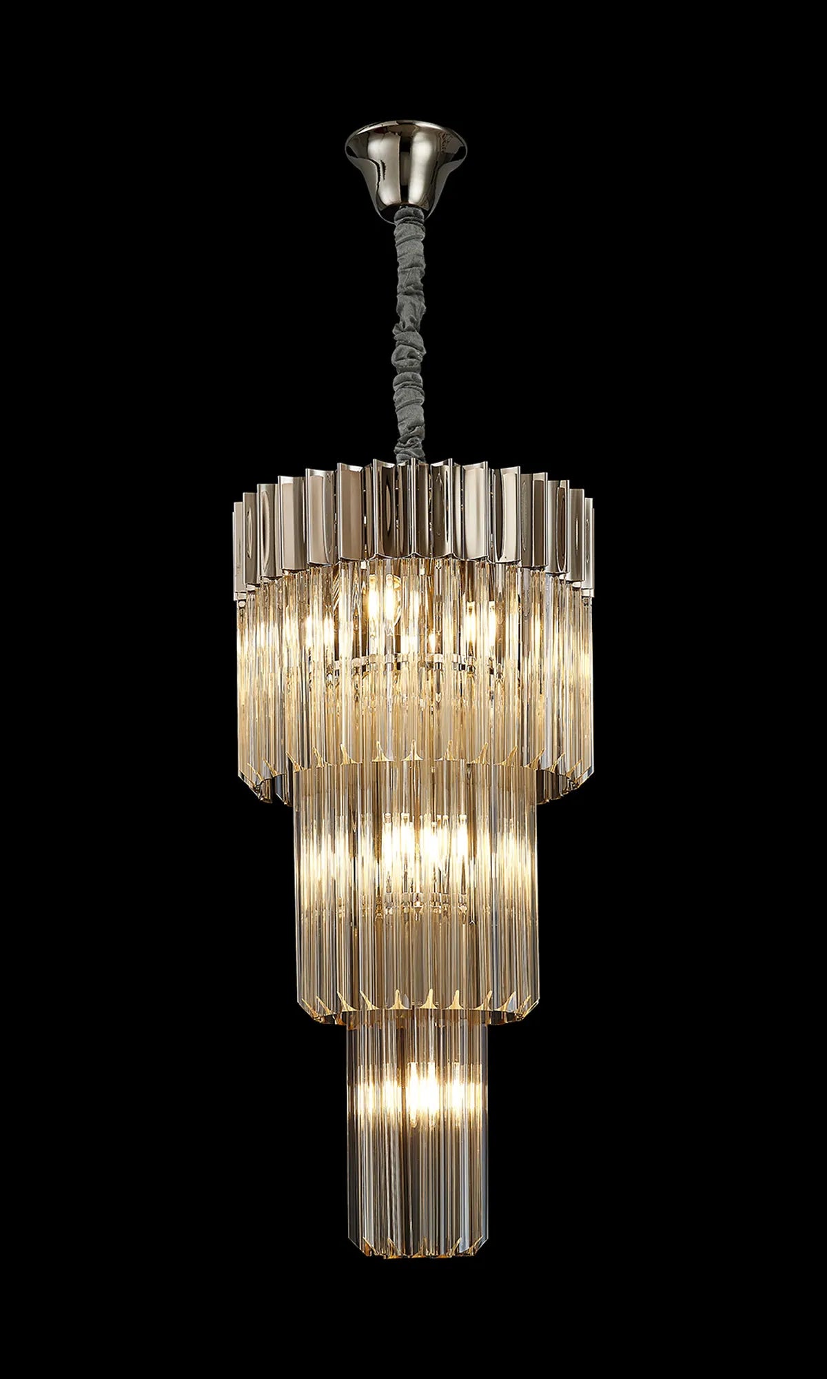 Georgia 40cm Chandelier Round 3 Tier 8 Light - Various Finishes