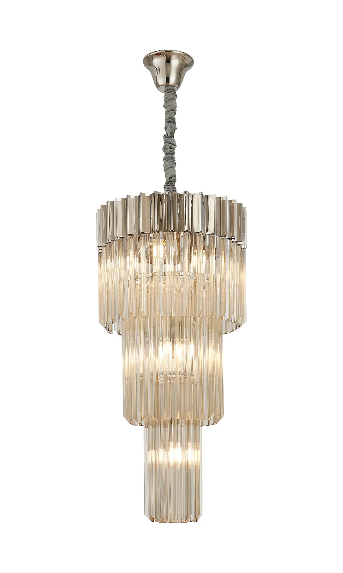 Georgia 40cm Chandelier Round 3 Tier 8 Light - Various Finishes