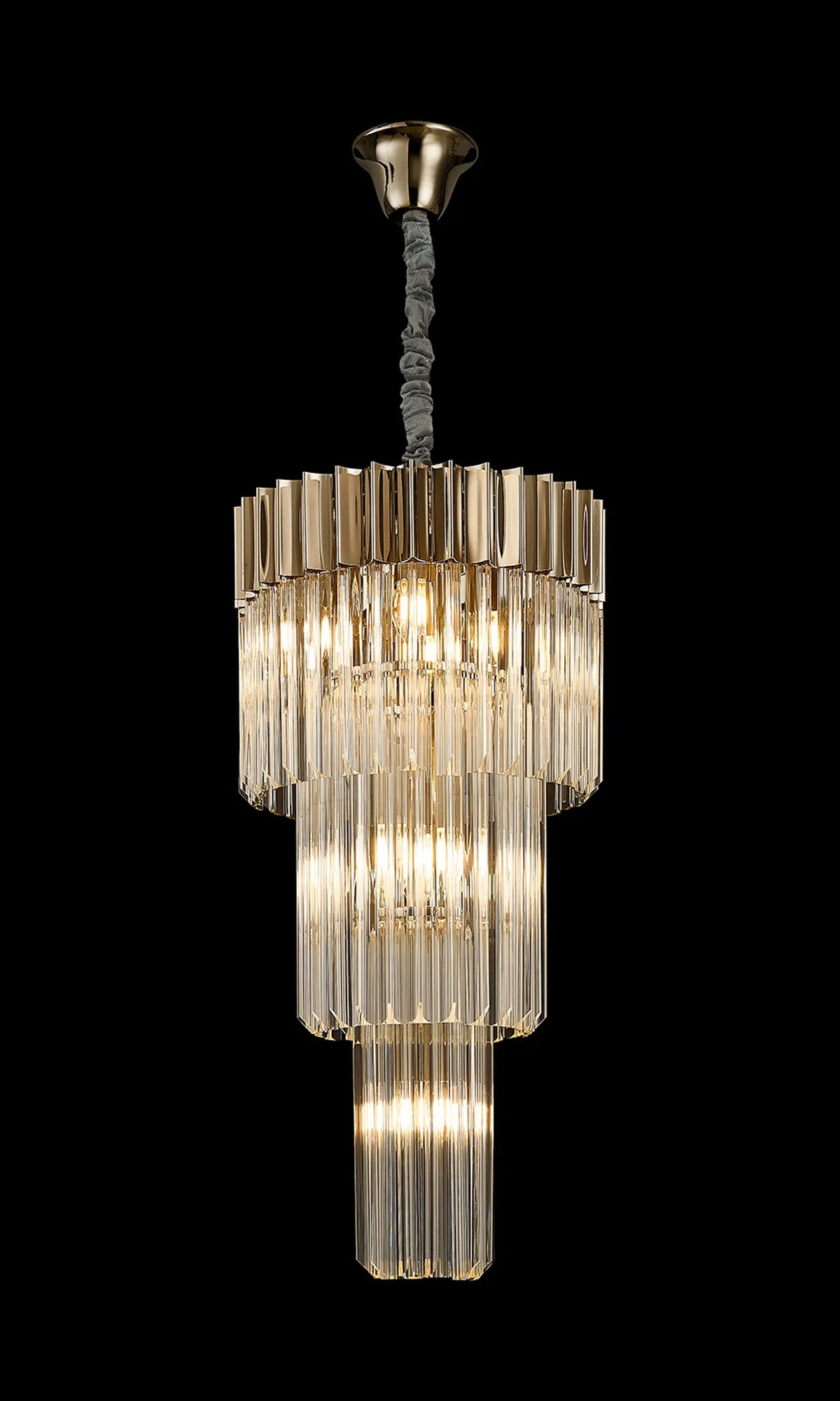 Georgia 40cm Chandelier Round 3 Tier 8 Light - Various Finishes