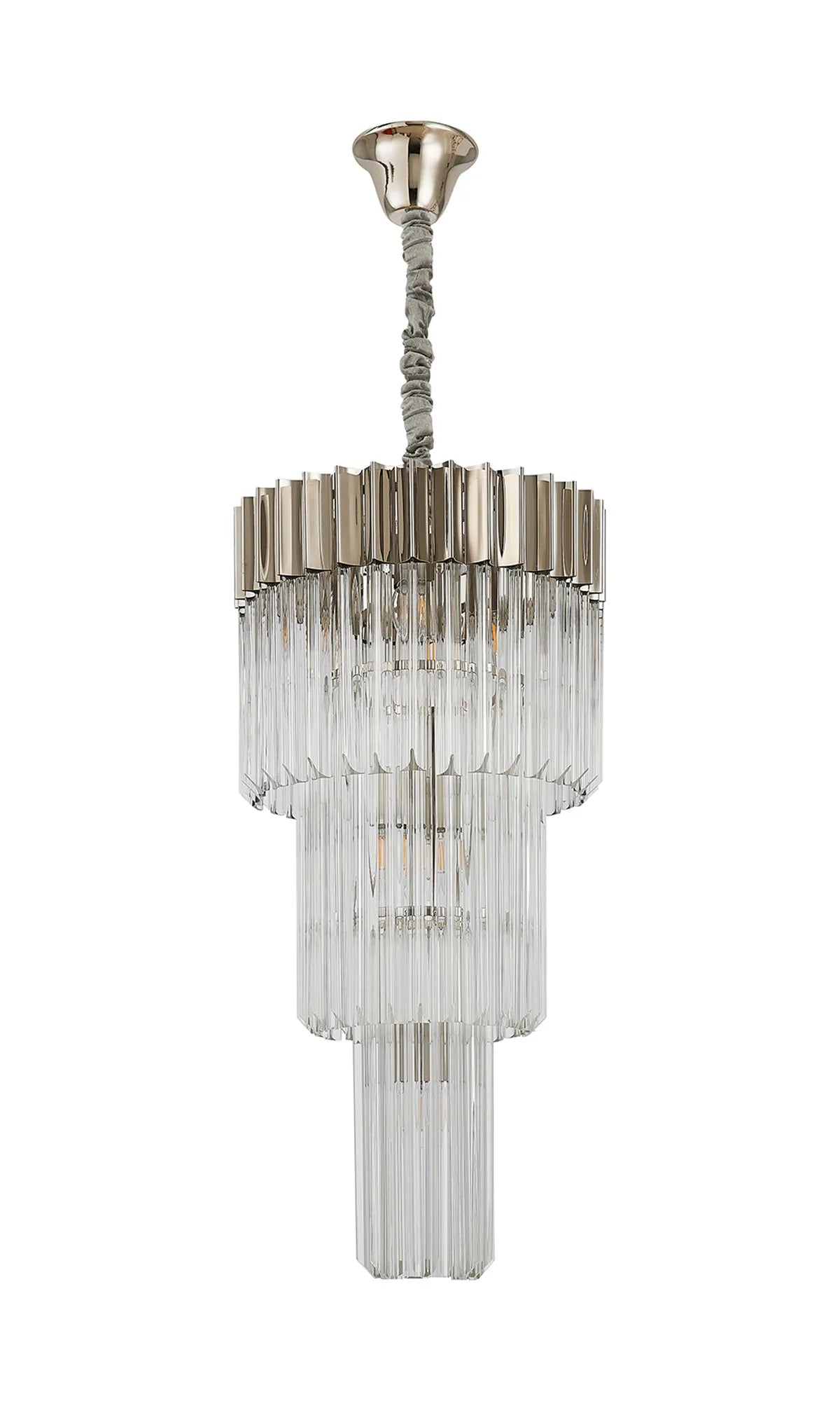 Georgia 40cm Chandelier Round 3 Tier 8 Light - Various Finishes