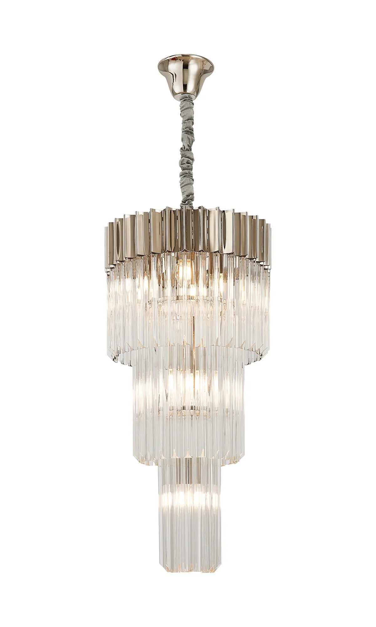 Georgia 40cm Chandelier Round 3 Tier 8 Light - Various Finishes