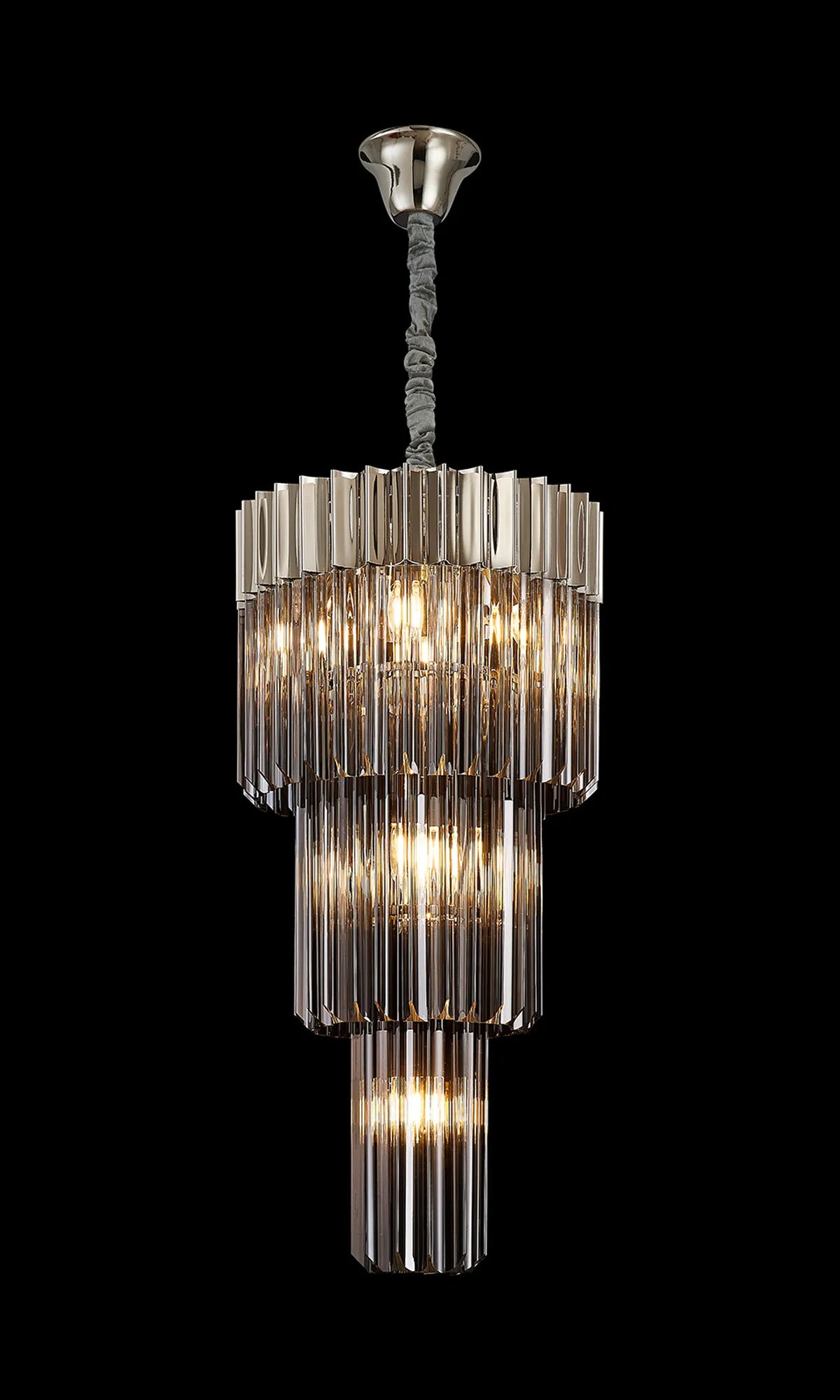 Georgia 40cm Chandelier Round 3 Tier 8 Light - Various Finishes