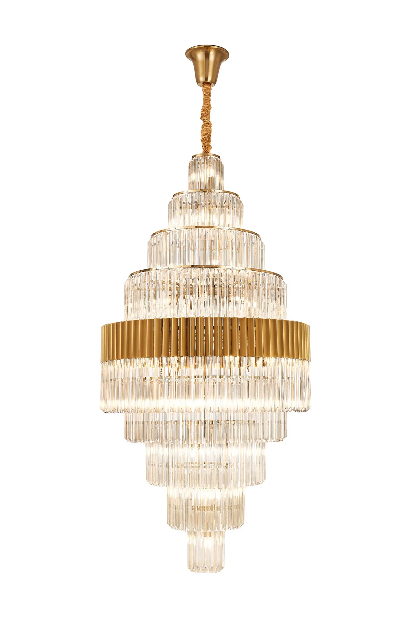 Georgia 90cm Diamond Pendant Round 9 Tier 42 Light- Various Finishes