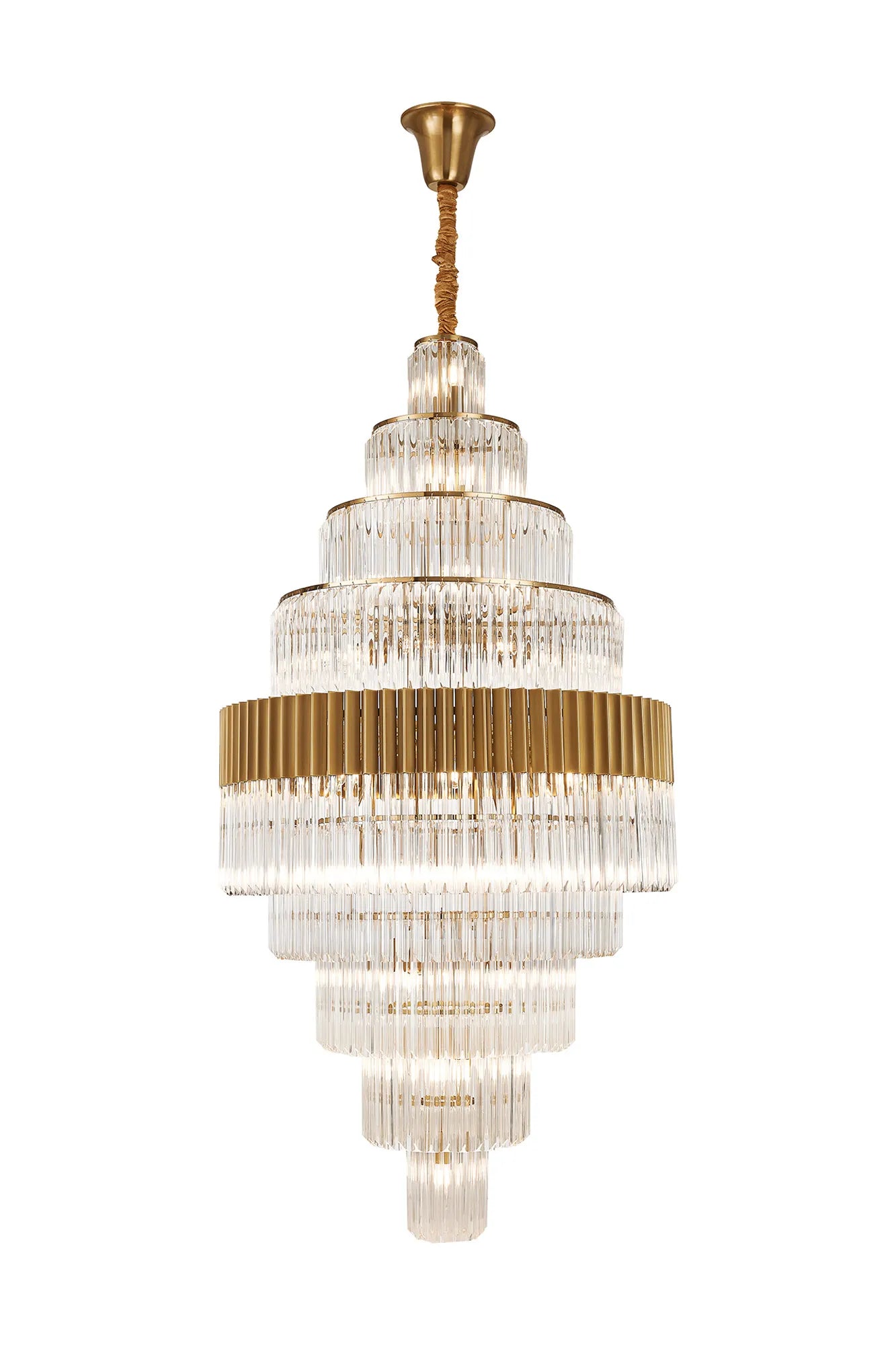 Georgia 90cm Diamond Pendant Round 9 Tier 42 Light- Various Finishes