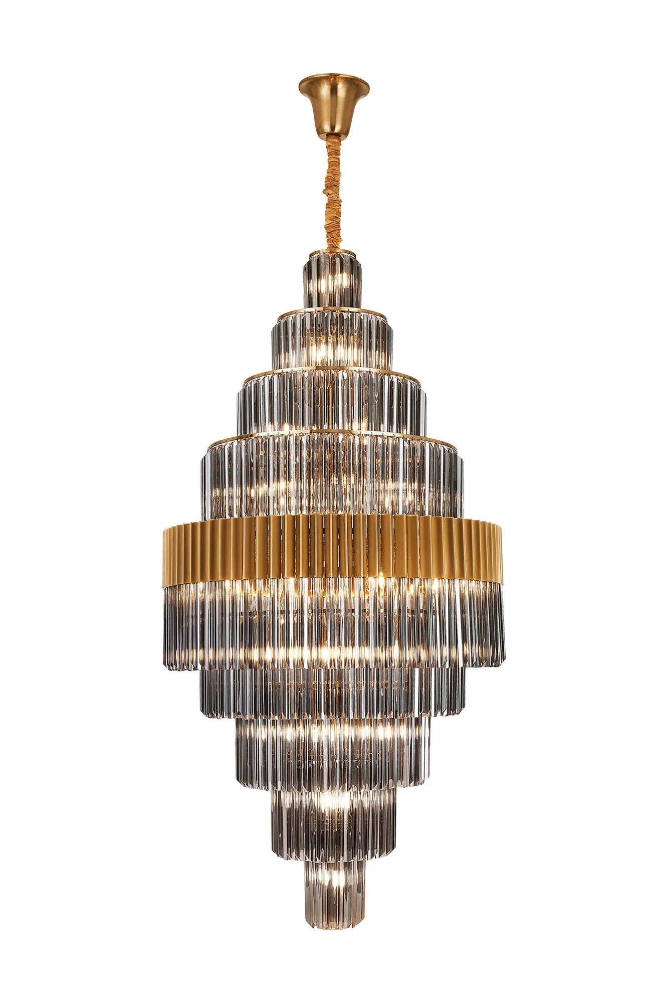 Georgia 90cm Diamond Pendant Round 9 Tier 42 Light- Various Finishes