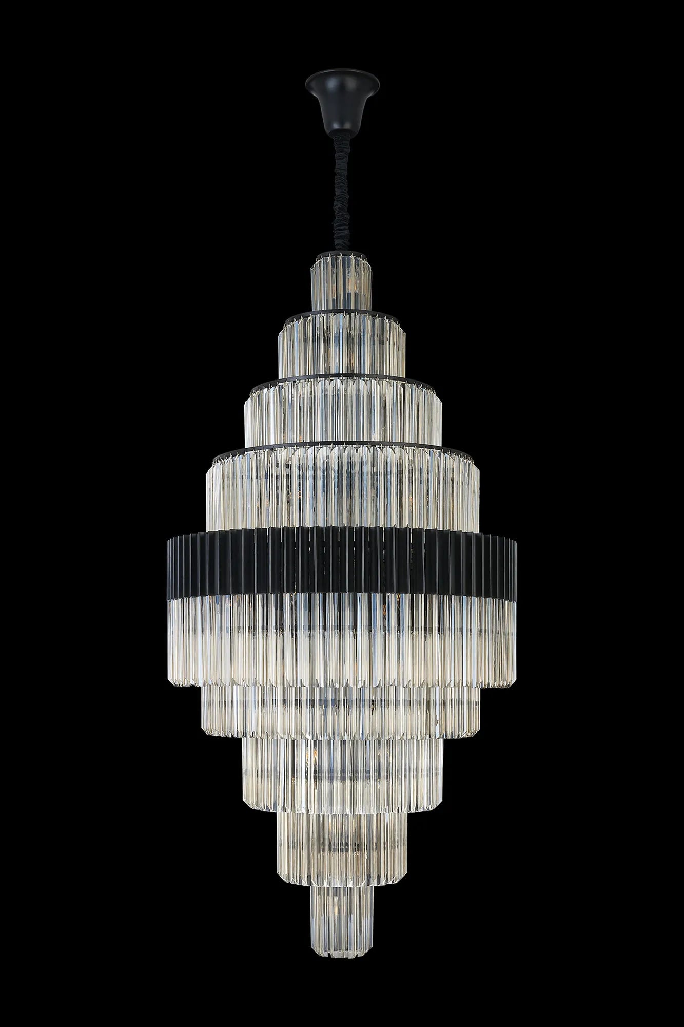 Georgia 90cm Diamond Pendant Round 9 Tier 42 Light- Various Finishes