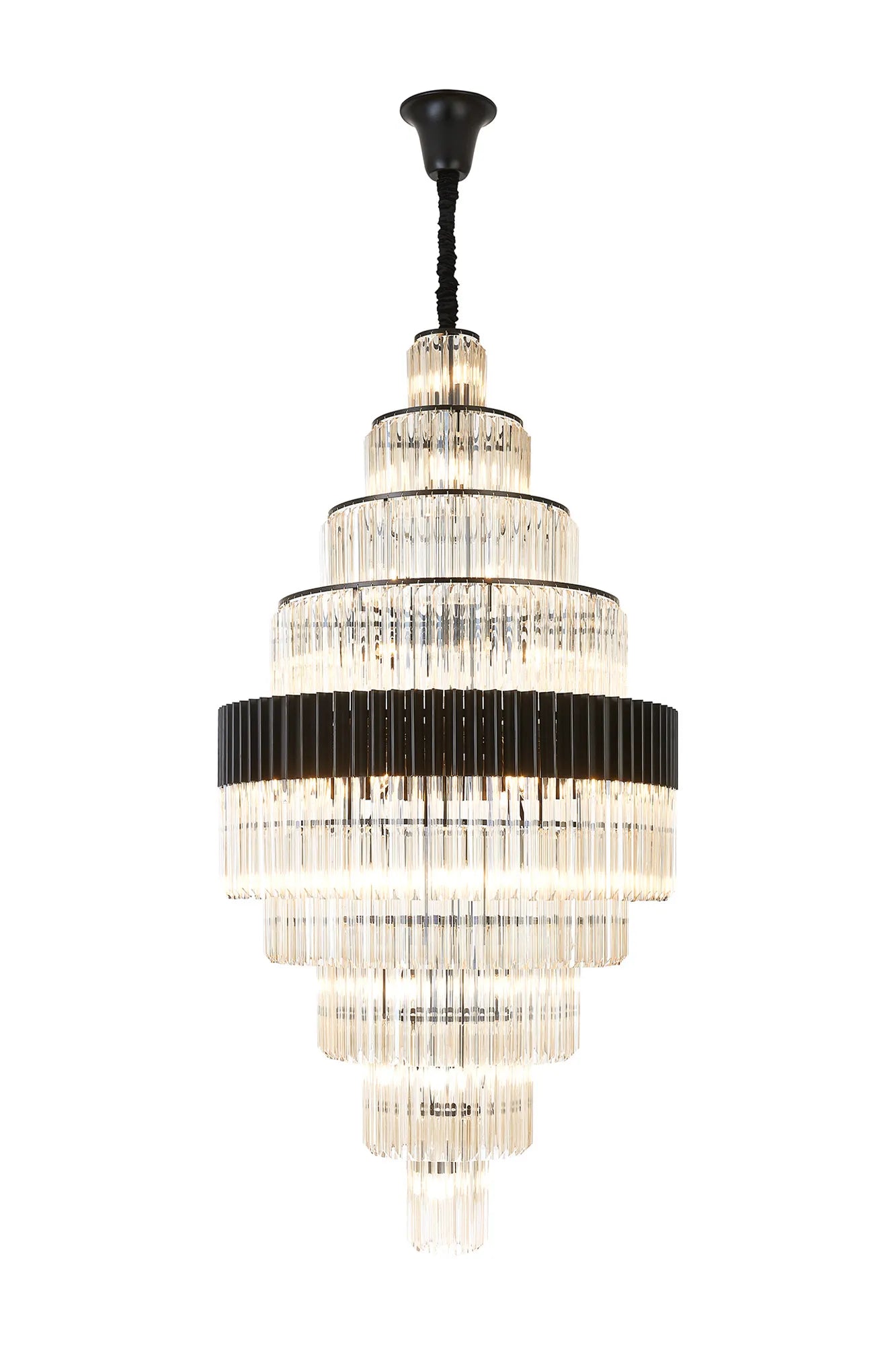Georgia 90cm Diamond Pendant Round 9 Tier 42 Light- Various Finishes
