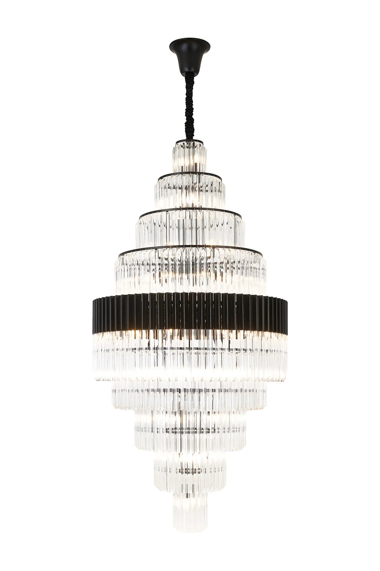 Georgia 90cm Diamond Pendant Round 9 Tier 42 Light- Various Finishes