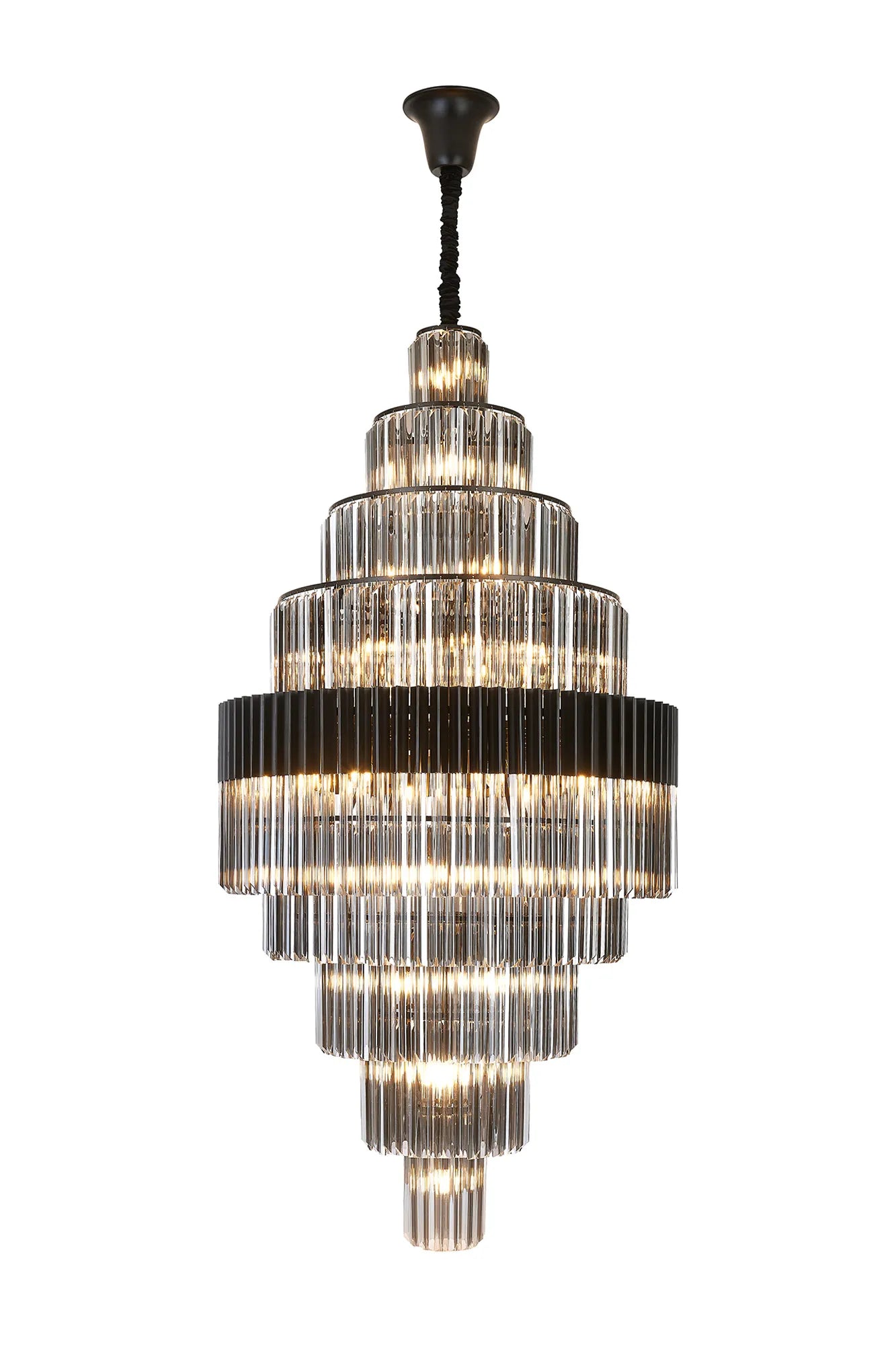 Georgia 90cm Diamond Pendant Round 9 Tier 42 Light- Various Finishes