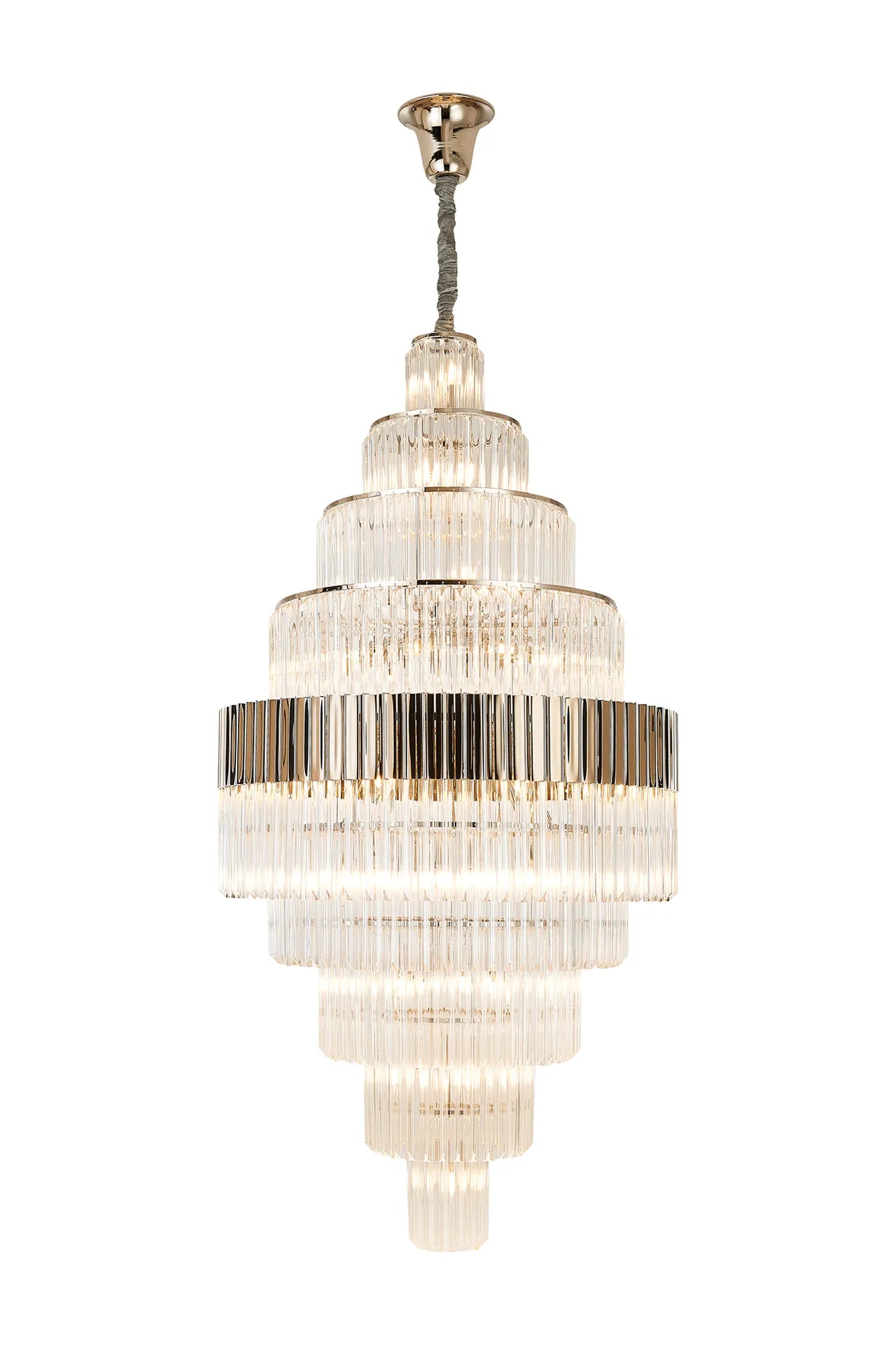 Georgia 90cm Diamond Pendant Round 9 Tier 42 Light- Various Finishes
