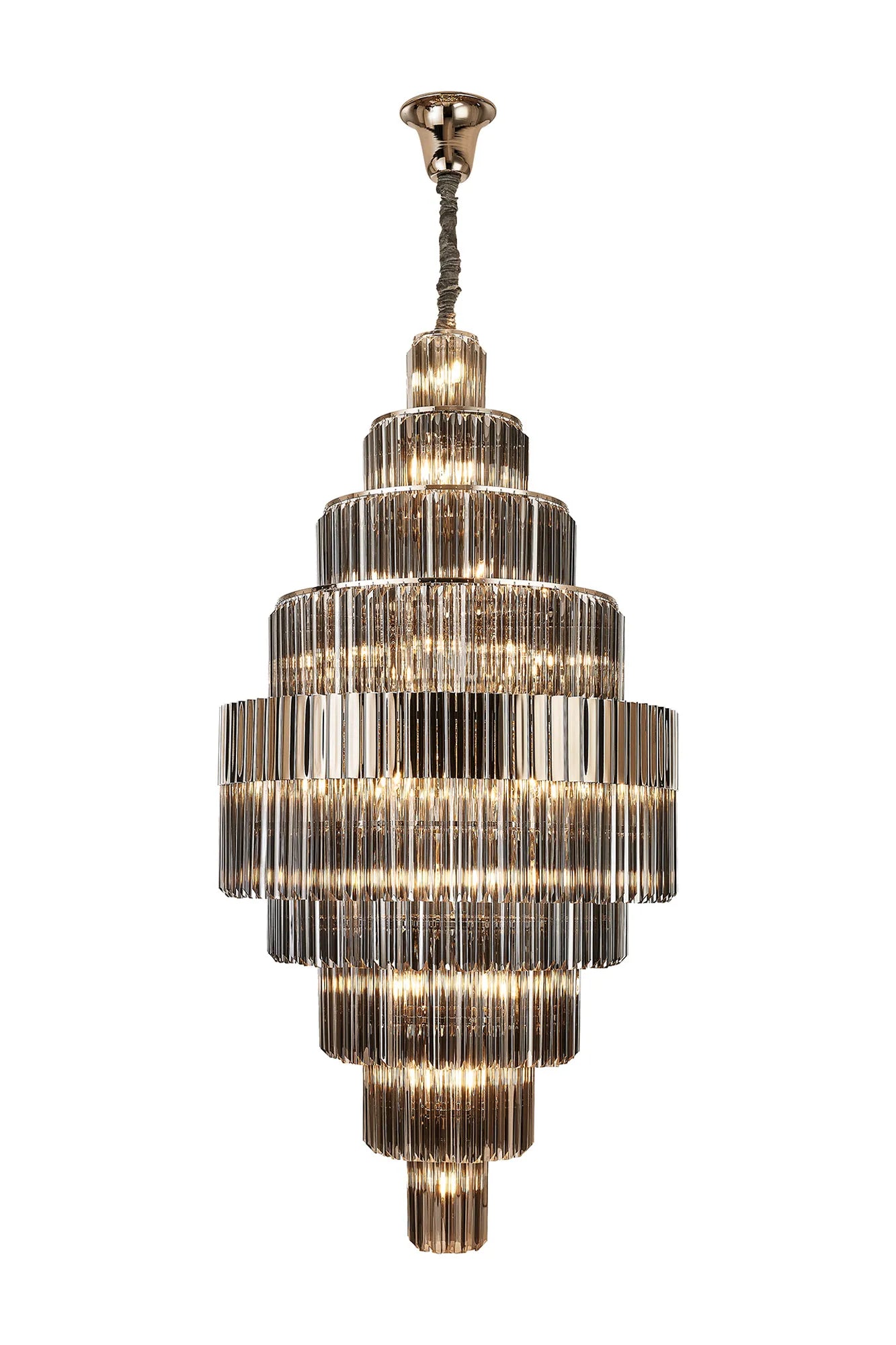 Georgia 90cm Diamond Pendant Round 9 Tier 42 Light- Various Finishes
